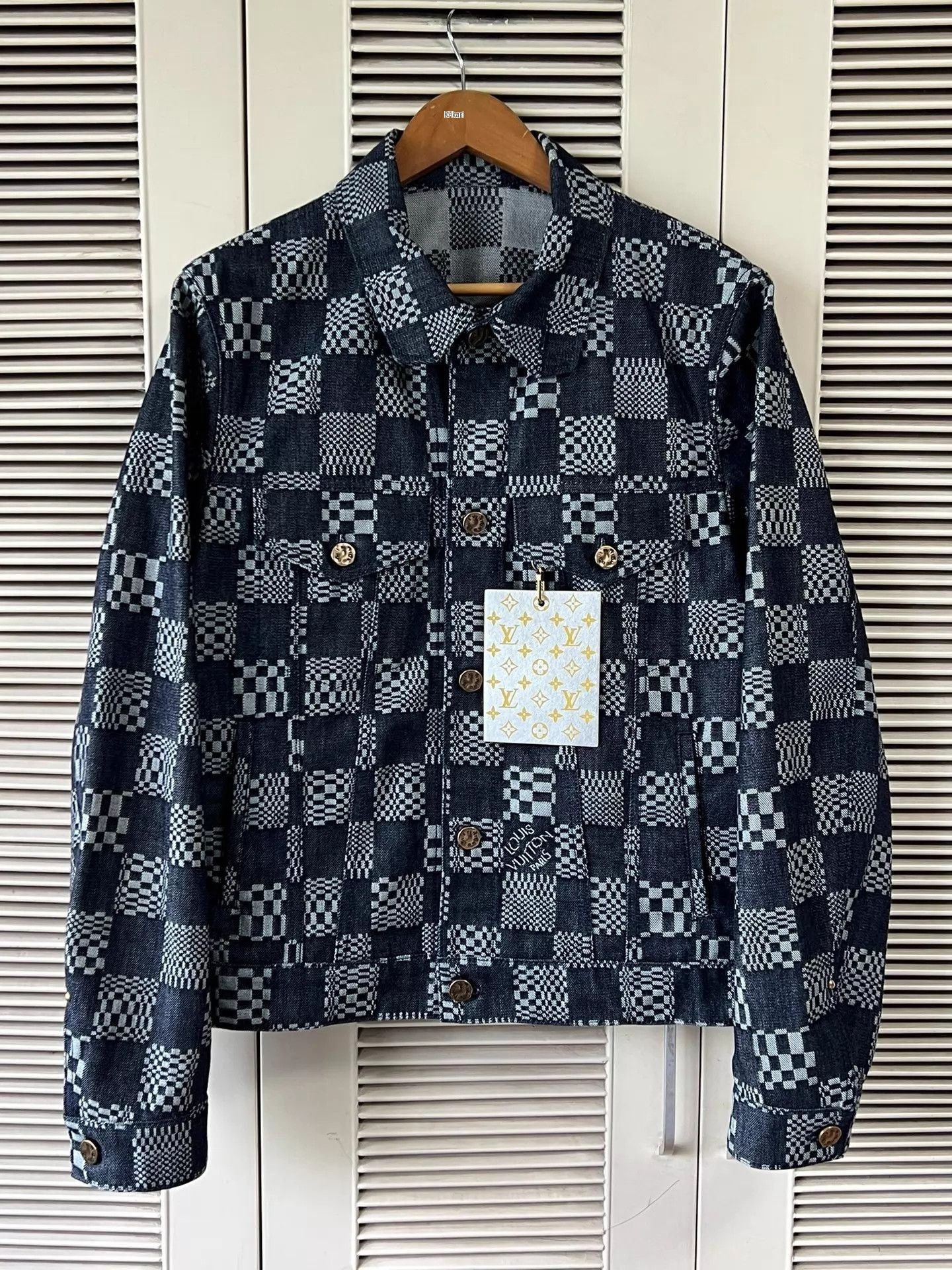 Louis Vuitton Multi Checkered Denim Jacket Size US M / EU 48-50 / 2 - 1 Thumbnail