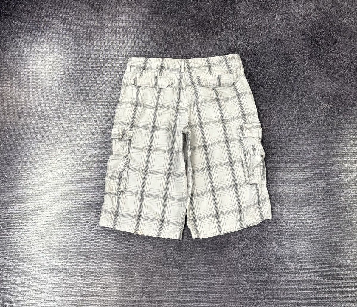 Lee Vintage Lee Dungarees Y2K Hype Check Casual Cargo Shorts Size US 30 / EU 46 - 2 Thumbnail