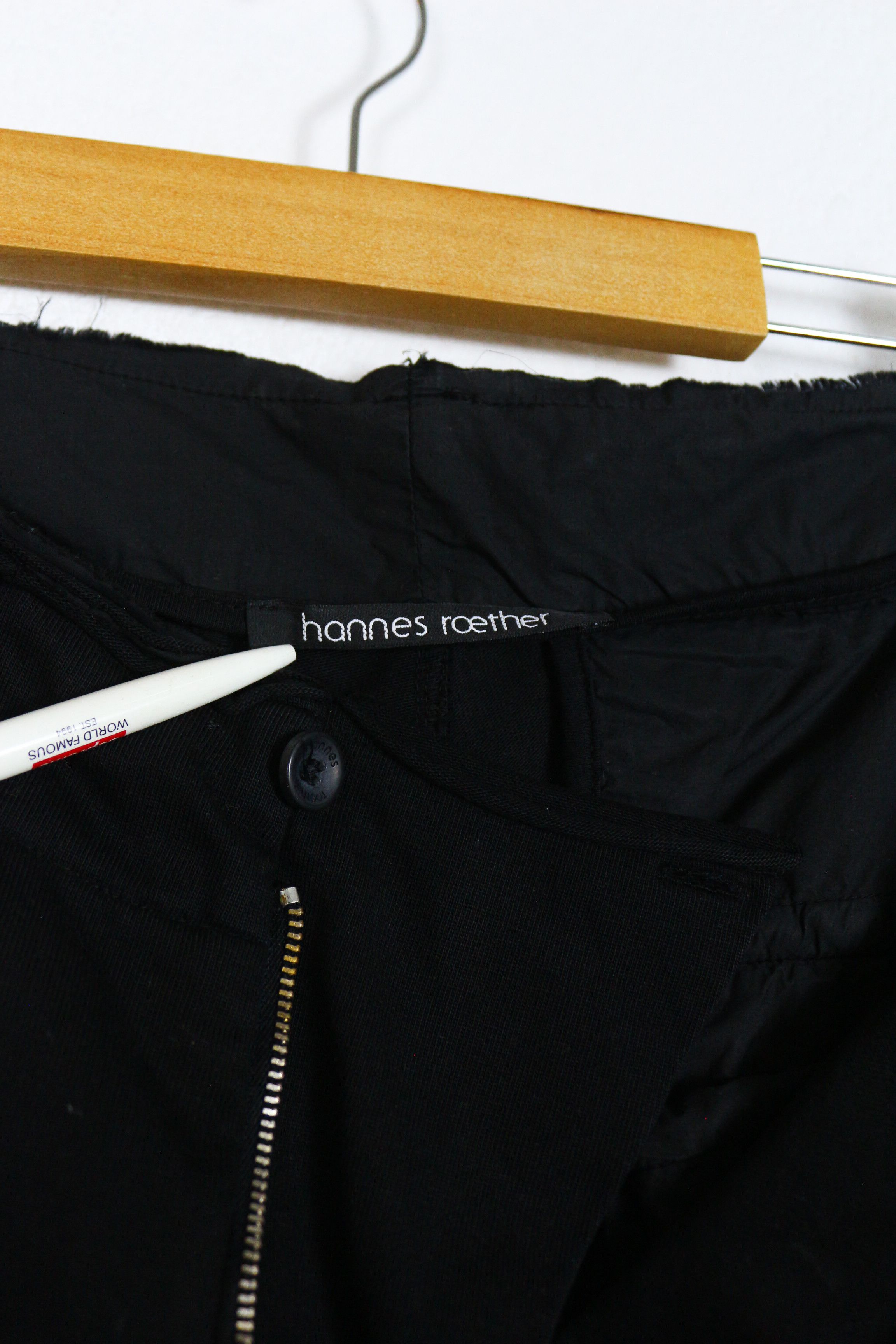 hannes roether Hannes Roether Black Distressed Cut Pants Trousers Archive Size US 34 / EU 50 - 4 Thumbnail