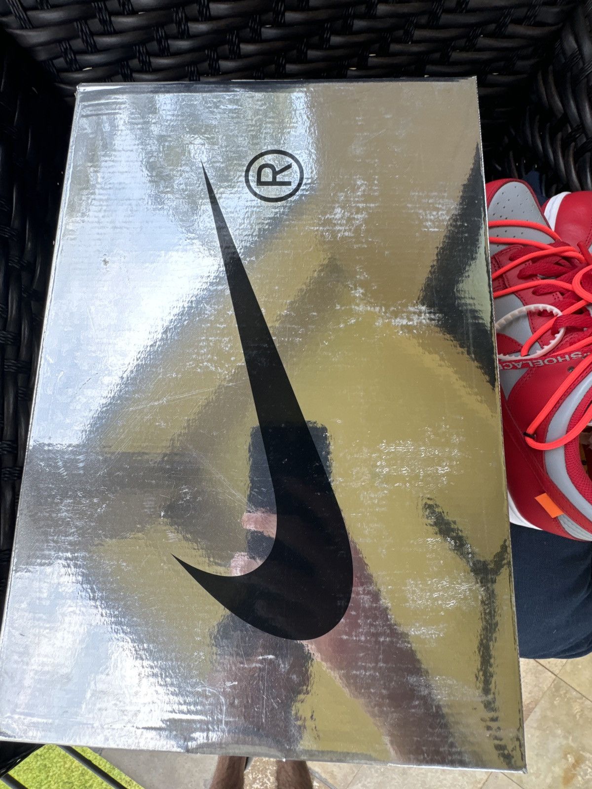 Nike × Off-White Red University Off White Dunks Size US 10.5 / EU 43-44 - 10 Thumbnail