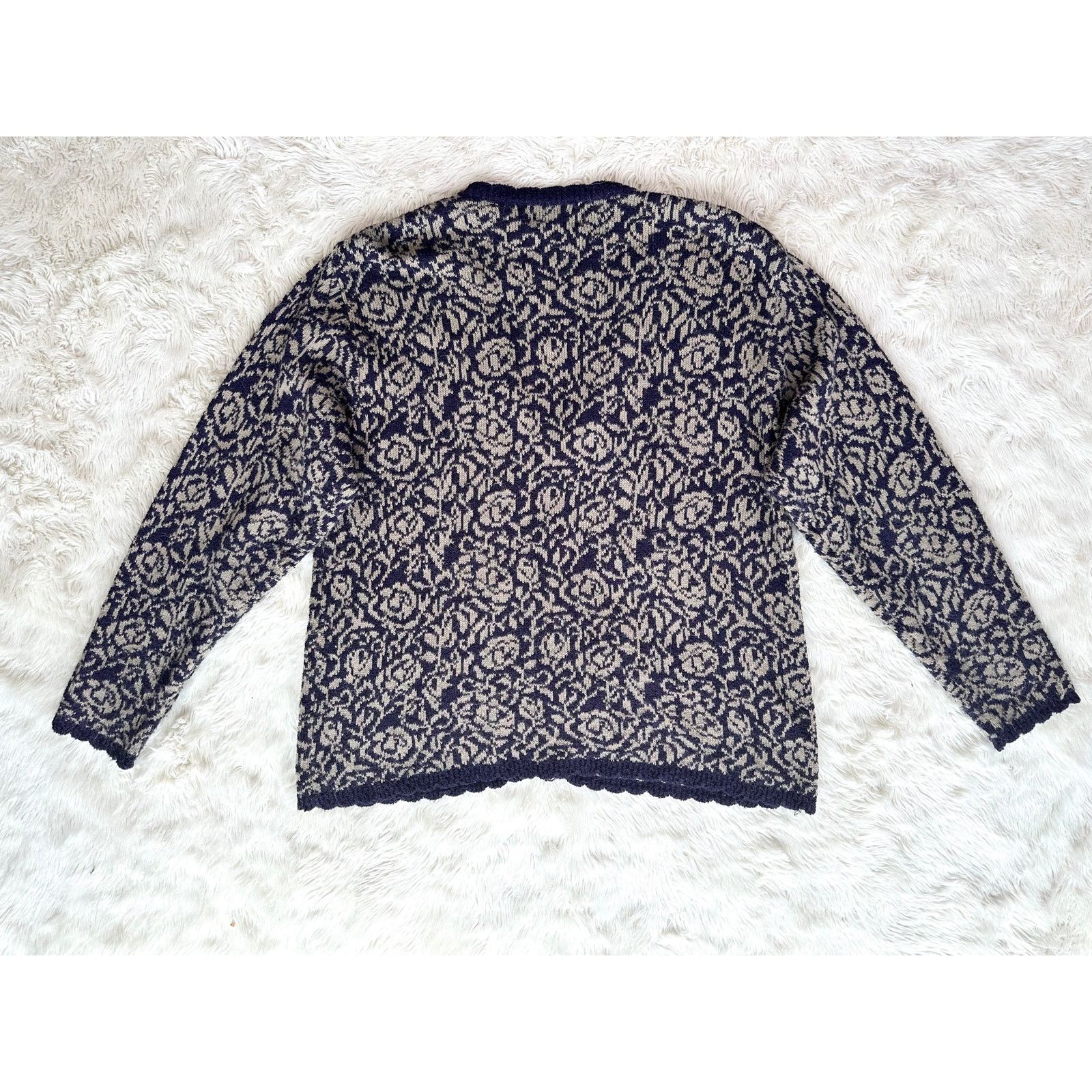 Jantzen Vintage Jantzen Floral Cardigan Size L / US 10 / IT 46 - 2 Thumbnail
