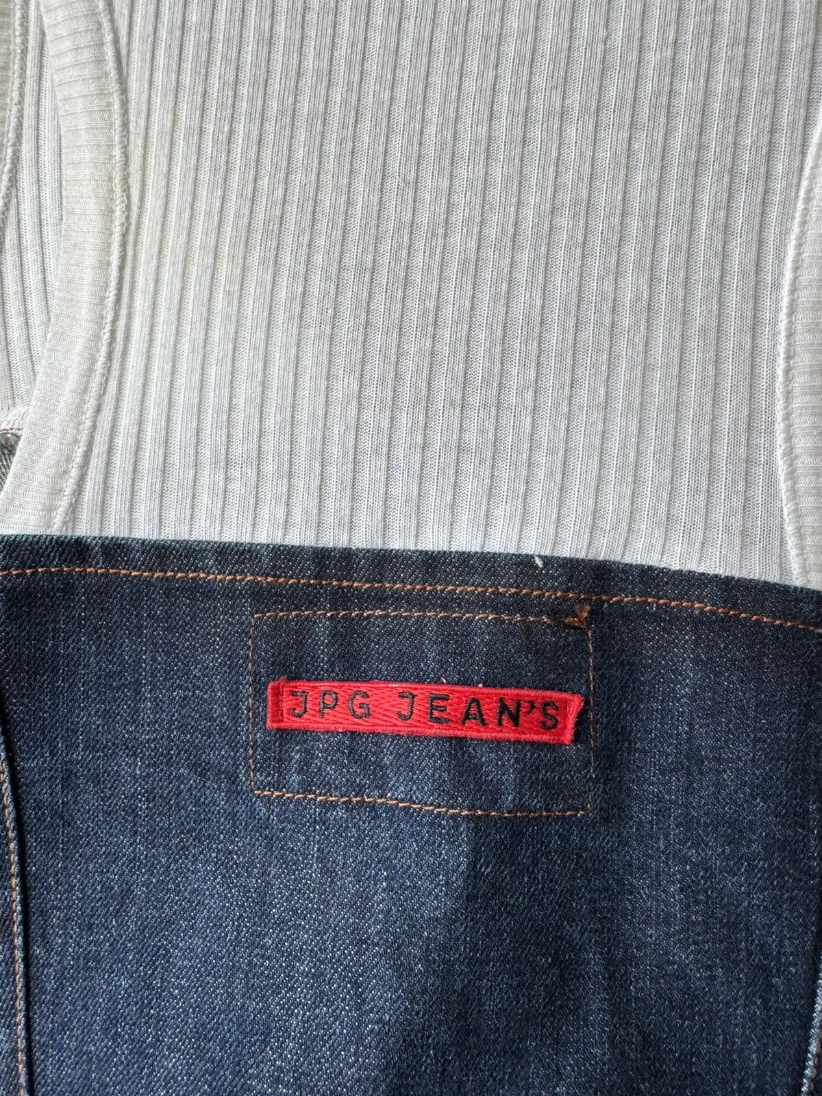 Jean Paul Gaultier Archive* Jahn Paul Gaultier Tank Top Jeans Vest Size L / US 10 / IT 46 - 4 Thumbnail