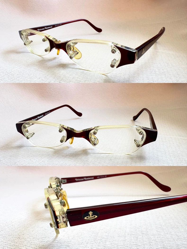 Vivienne Westwood Vivienne Westwood Y2k brown half-frame vintage glasses Size ONE SIZE - 4 Thumbnail