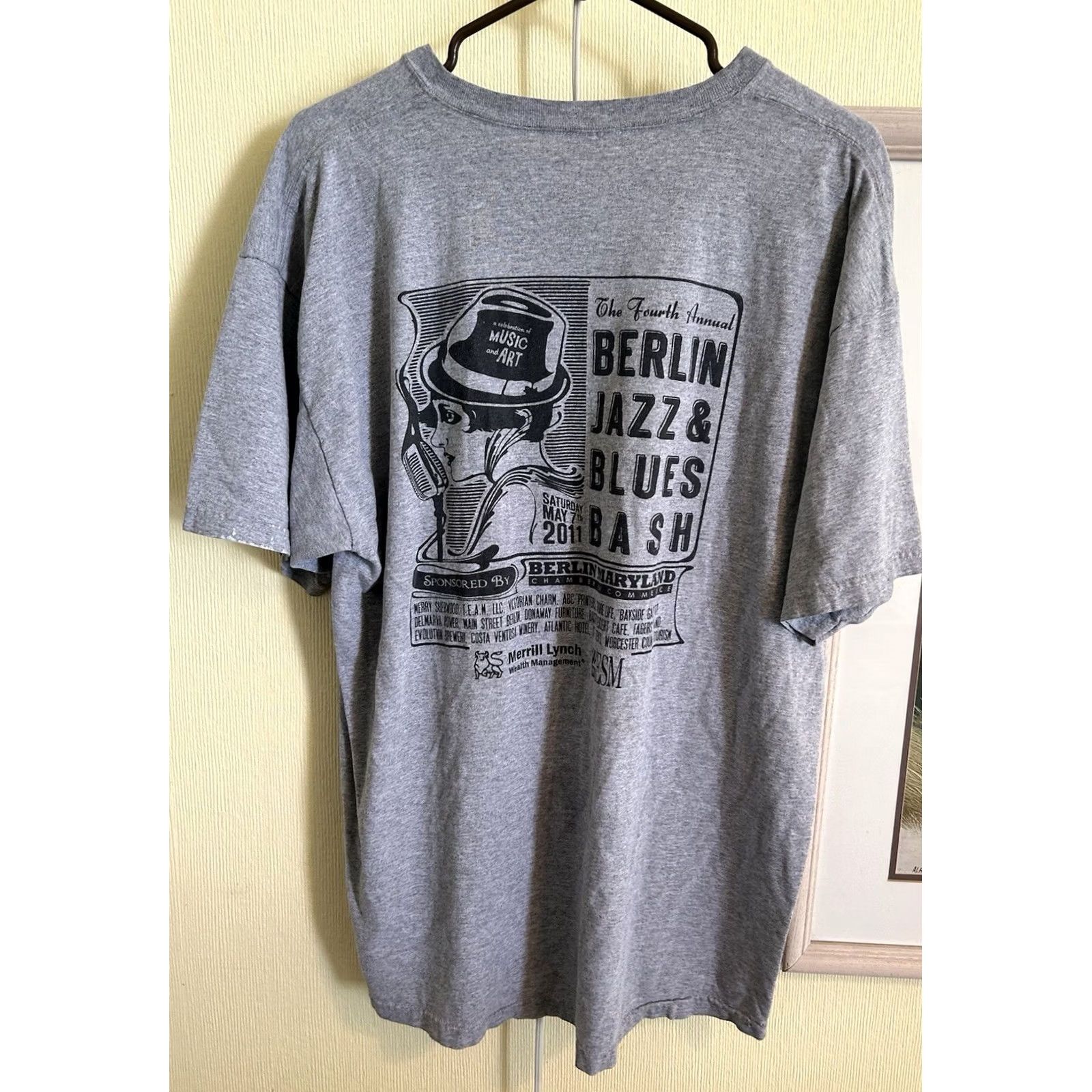 Vintage Berlin Maryland Jazz & Blues Festival T Shirt Mens XL Art Graphic Print Gray 2010s Vintage No N/A Size US XL / EU 56 / 4 - 3 Thumbnail