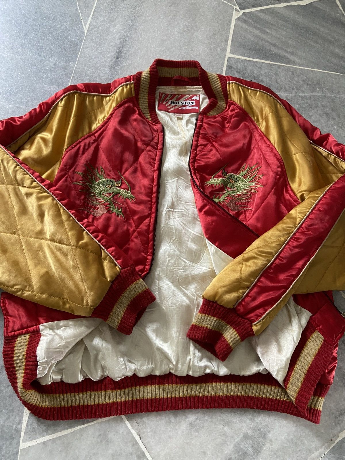 Japanese Brand Vintage Houston Sukajan Dragon Jacket Size US L / EU 52-54 / 3 - 7 Thumbnail