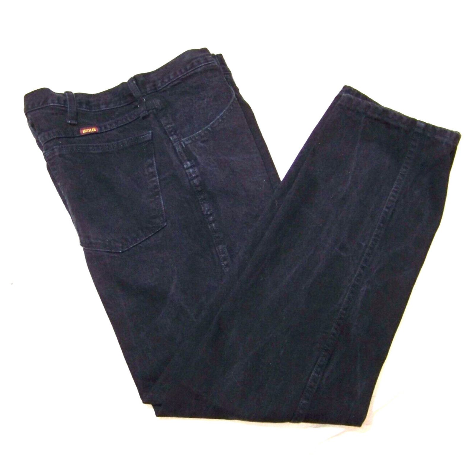 Vintage Men s Rustler Black Denim Jeans 87619CB Size 30 x 30