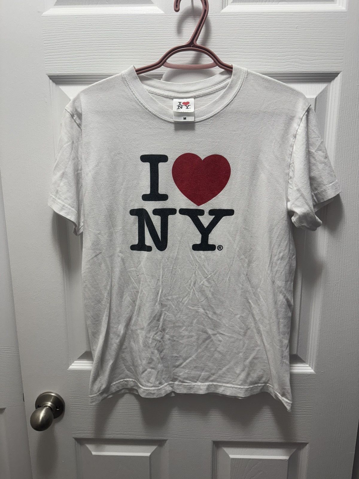 I Love NY × Vintage I Love NY New York Classic White Tee Shirt Y2K Size US M / EU 48-50 / 2 - 1 Thumbnail