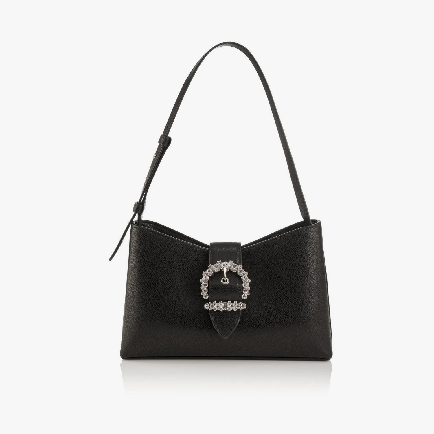 Jimmy Choo JIMMY CHOO Cheri black hobo shoulder bag w crystal buckle Size ONE SIZE - 1 Thumbnail