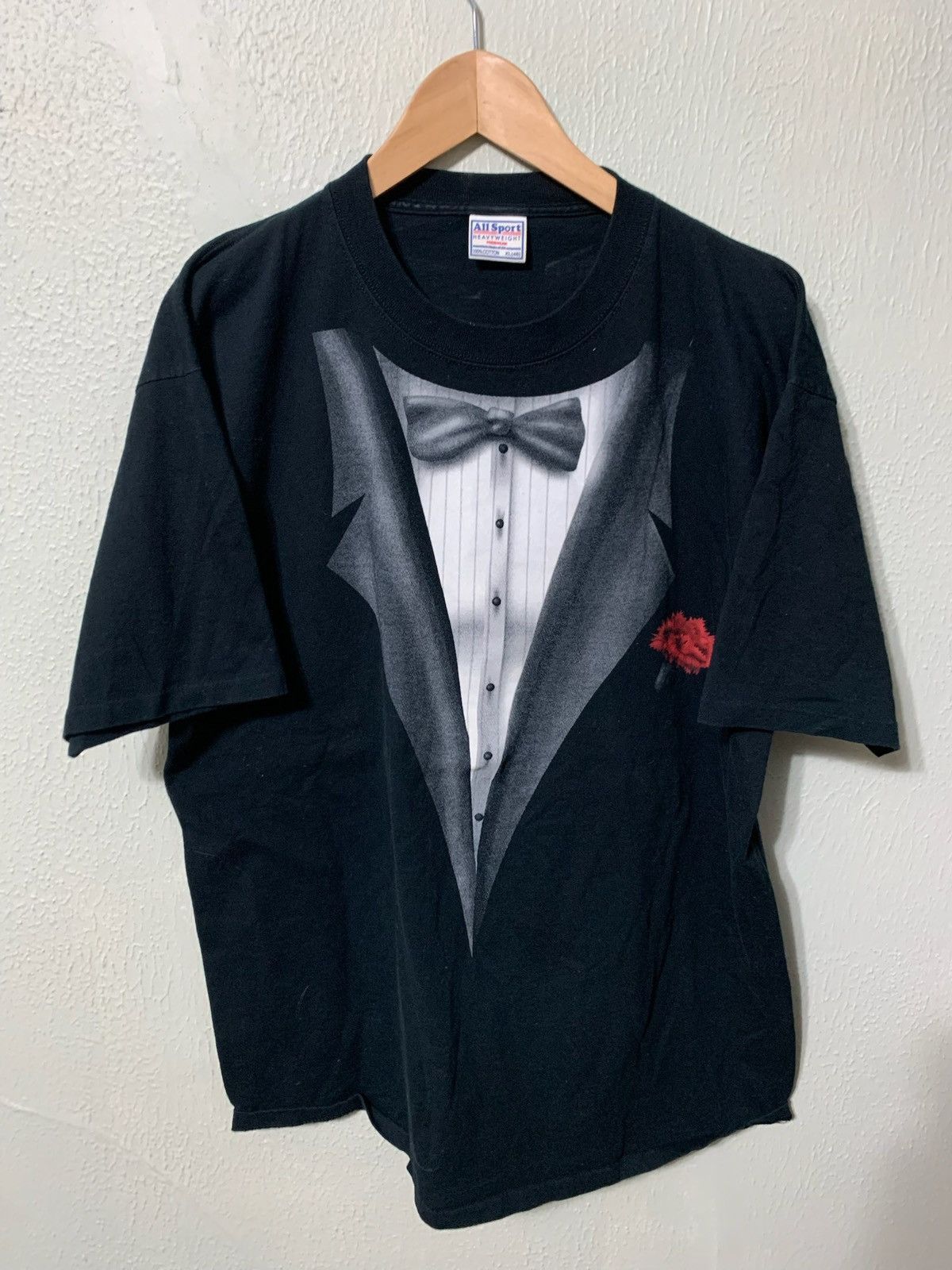 Vintage Vintage Tuxedo T-Shirt Size US XL / EU 56 / 4 - 1 Thumbnail