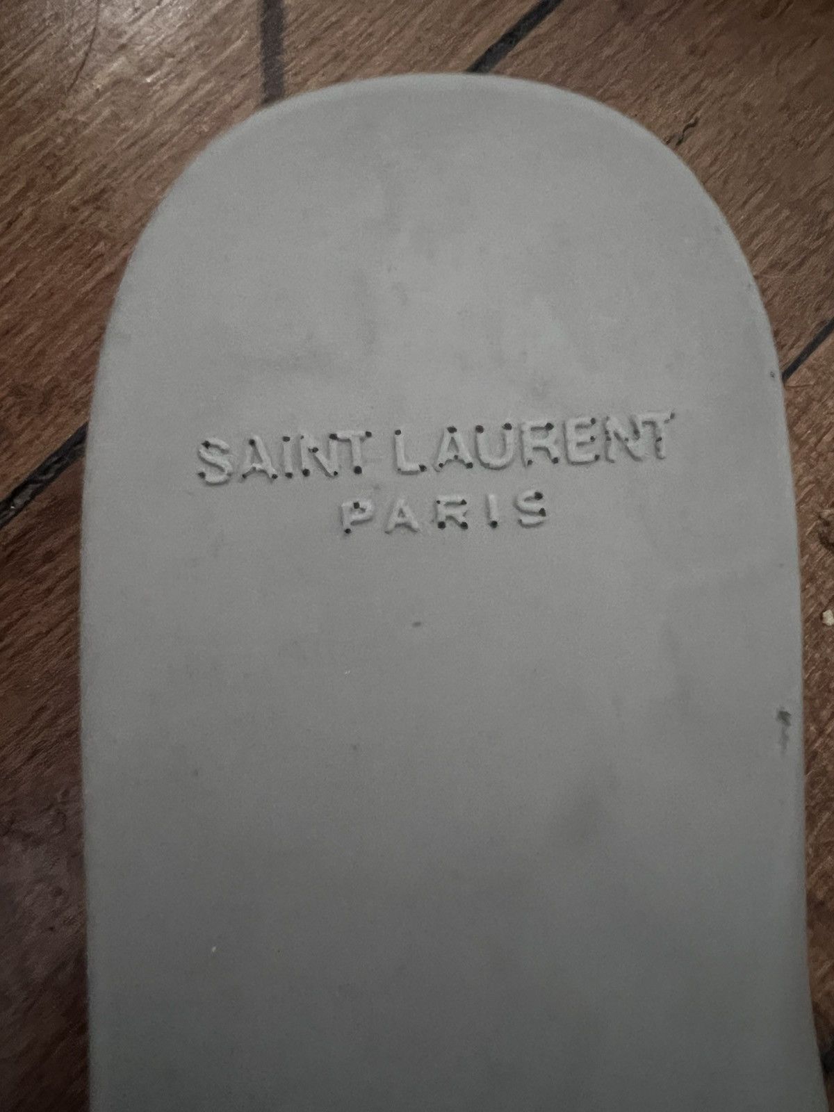 Saint Laurent Paris $1.3K Lax dirty white mid-top sneakers, EU43.5/US10.5 Size US 10.5 / EU 43-44 - 18 Thumbnail