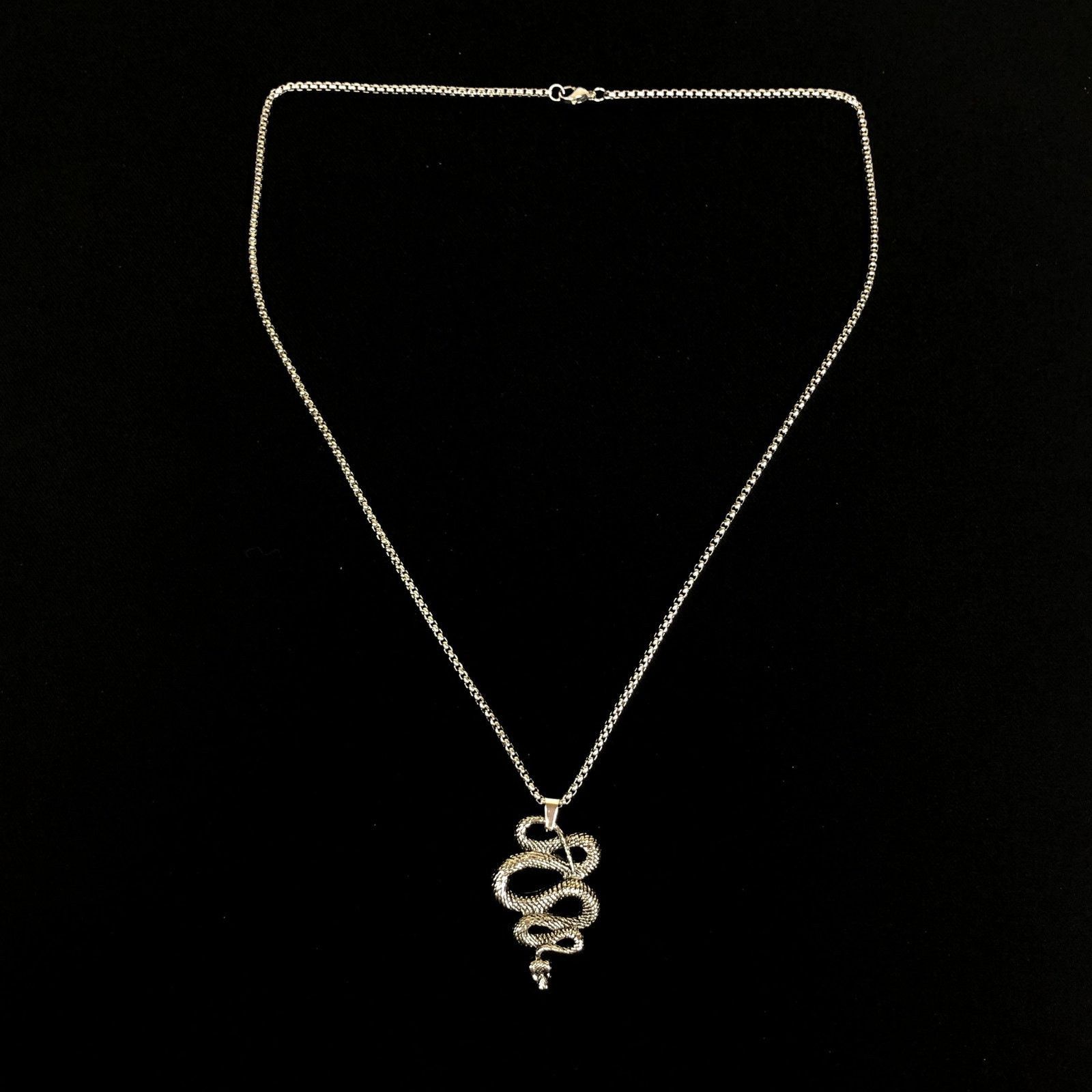 Jewelry Snake Pendant Necklace Y2K Gothic Punk Chain Size ONE SIZE - 4 Thumbnail
