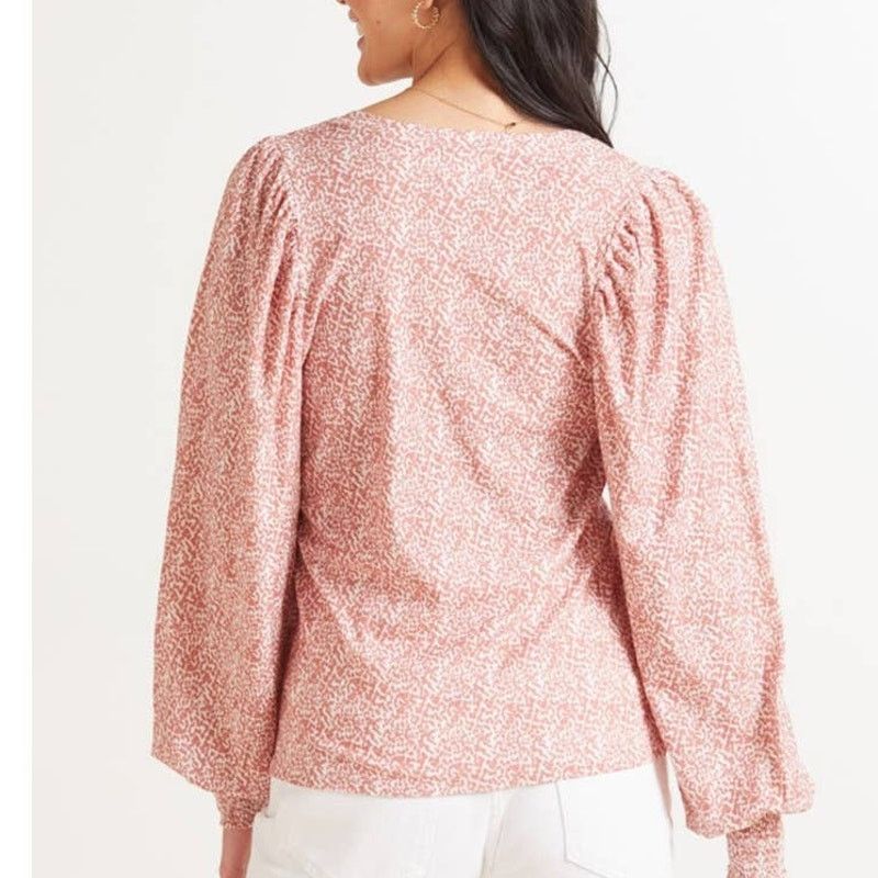 Nation LTD NATION LTD Tabitha Full Sleeve V Neck Small 100% Cotton Size S / US 4 / IT 40 - 2 Thumbnail