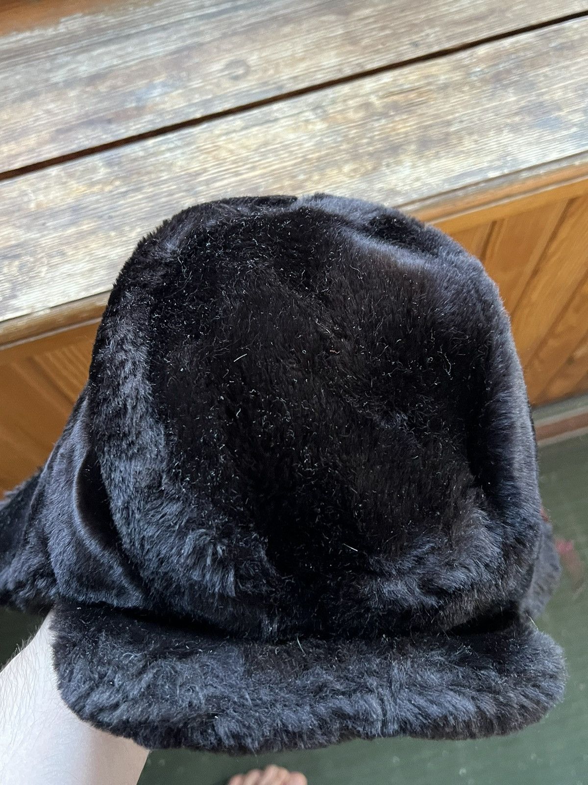Vintage Y2K Faux Fur Ushanka Vintage Fuzzy Trapper Hat Huge Size ONE SIZE - 8 Thumbnail