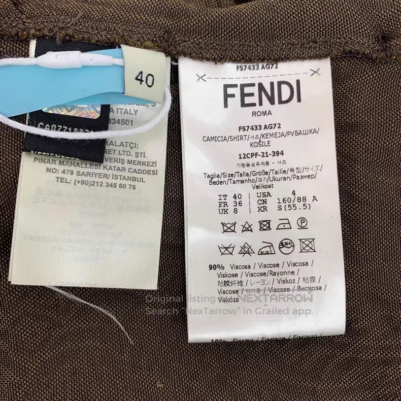 Fendi Fendi Dark brown double F old flower full print, back zipp Size XS / US 0-2 / IT 36-38 - 6 Thumbnail