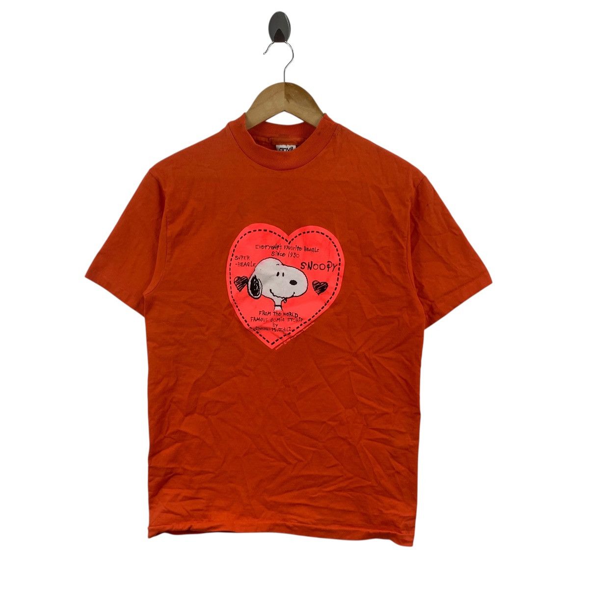 Peanuts Vintage PEANUTS SNOOPY WOODSTOCK Orange Tee Shirt Top Size M / US 6-8 / IT 42-44 - 3 Thumbnail