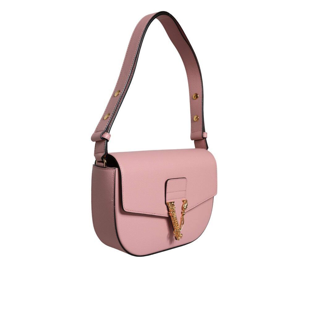 Versace Versace Pink Grainy Calf Leather Logo Crossbody Shoulder Bag Size ONE SIZE - 3 Thumbnail
