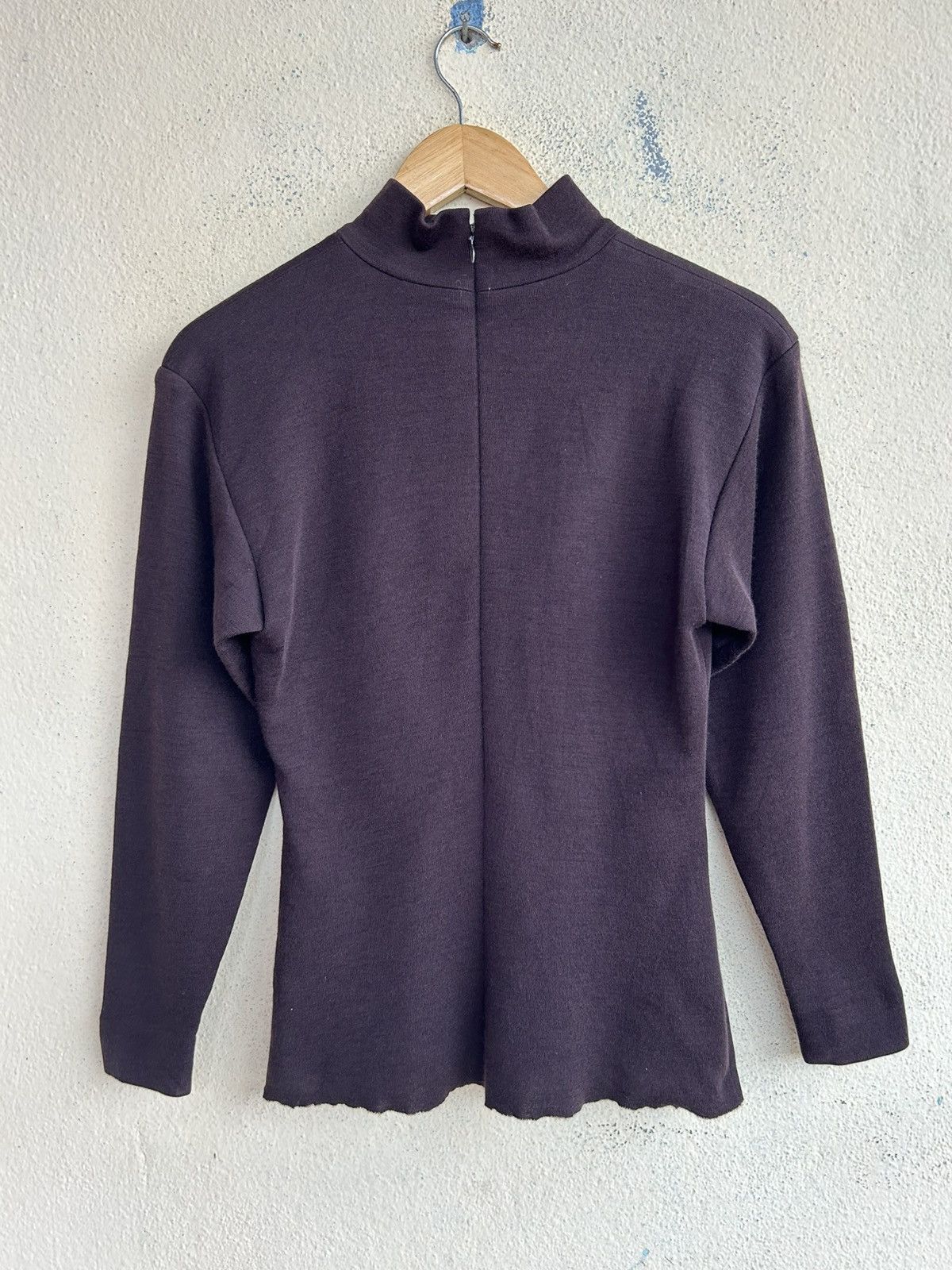 Yves Saint Laurent YSL Rive gouche High Neck Long Sleeves Tshirt Size XS / US 0-2 / IT 36-38 - 4 Thumbnail