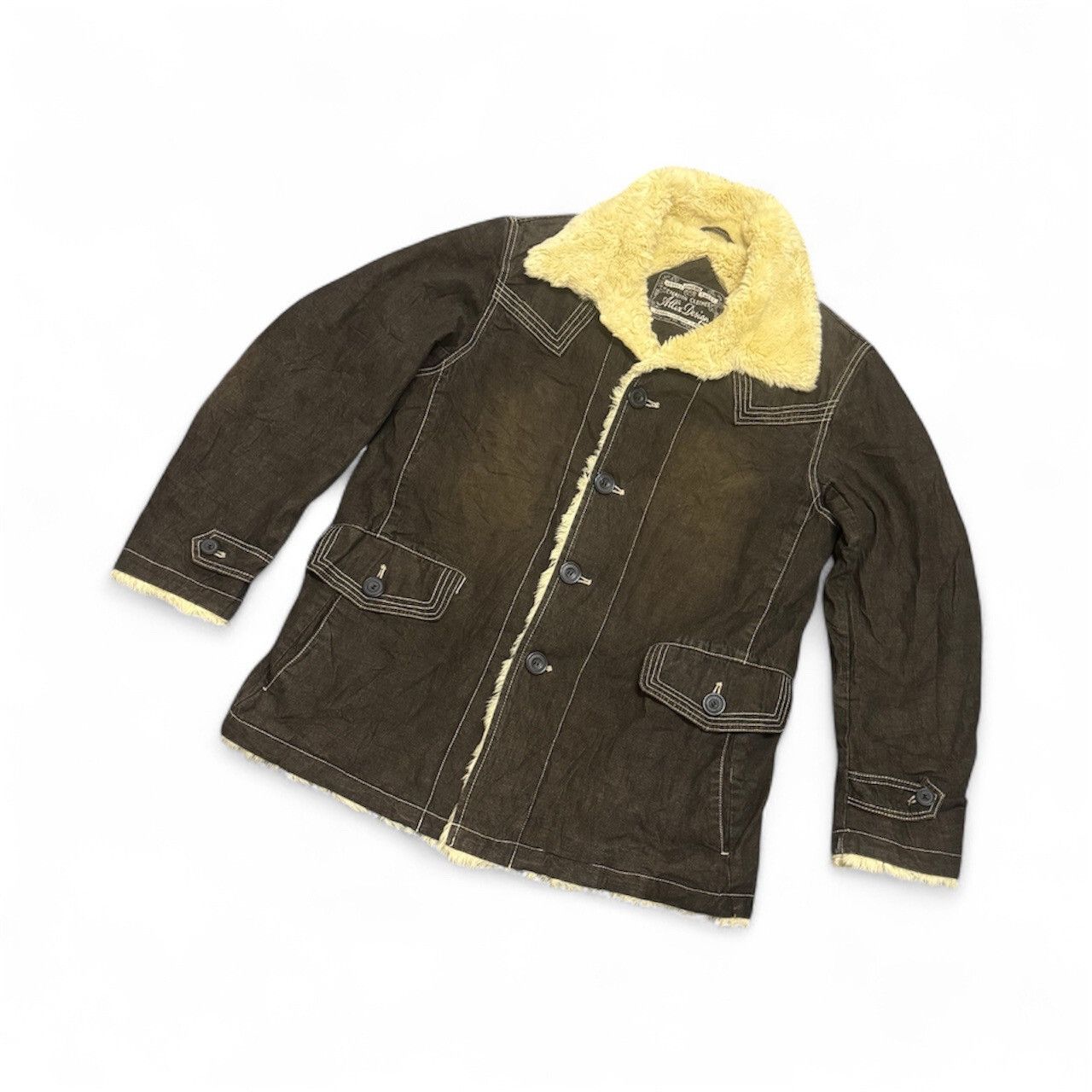 Japanese Brand Japanese Brand Allix Design Fur Denim Jacket Size US M / EU 48-50 / 2 - 3 Thumbnail