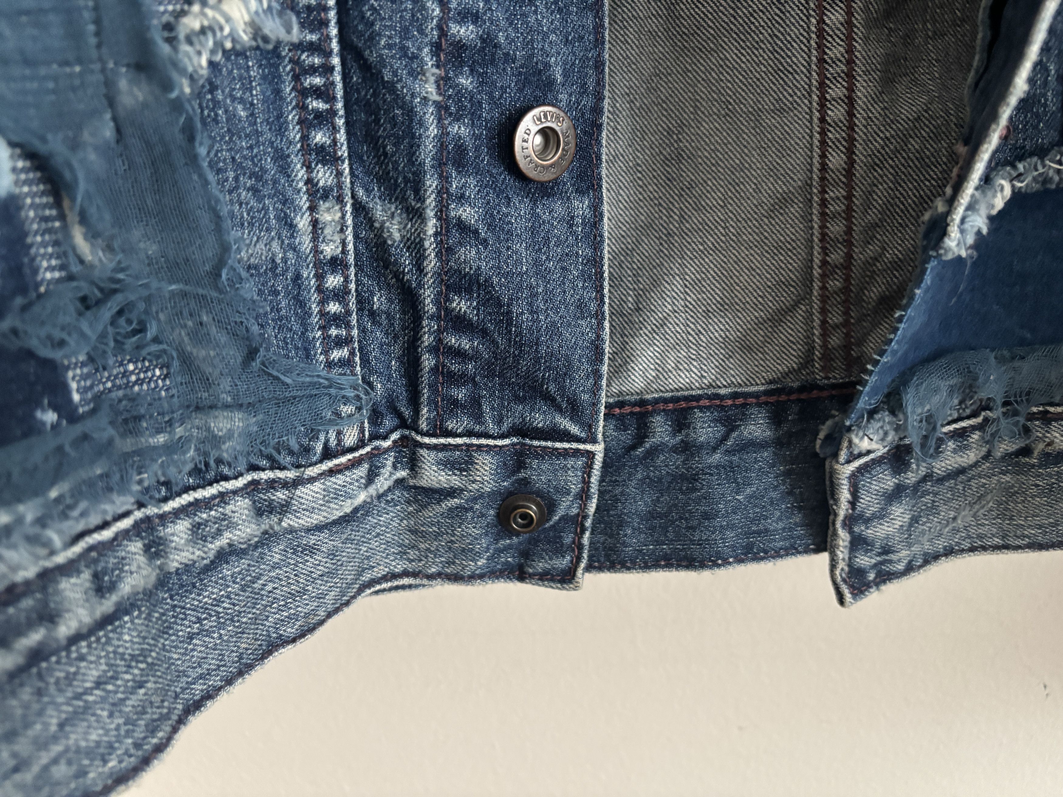 Levi's Made & Crafted Boro Patchwork Blue Denim Type IV Trucker Jacket - Medium Size US M / EU 48-50 / 2 - 6 Thumbnail
