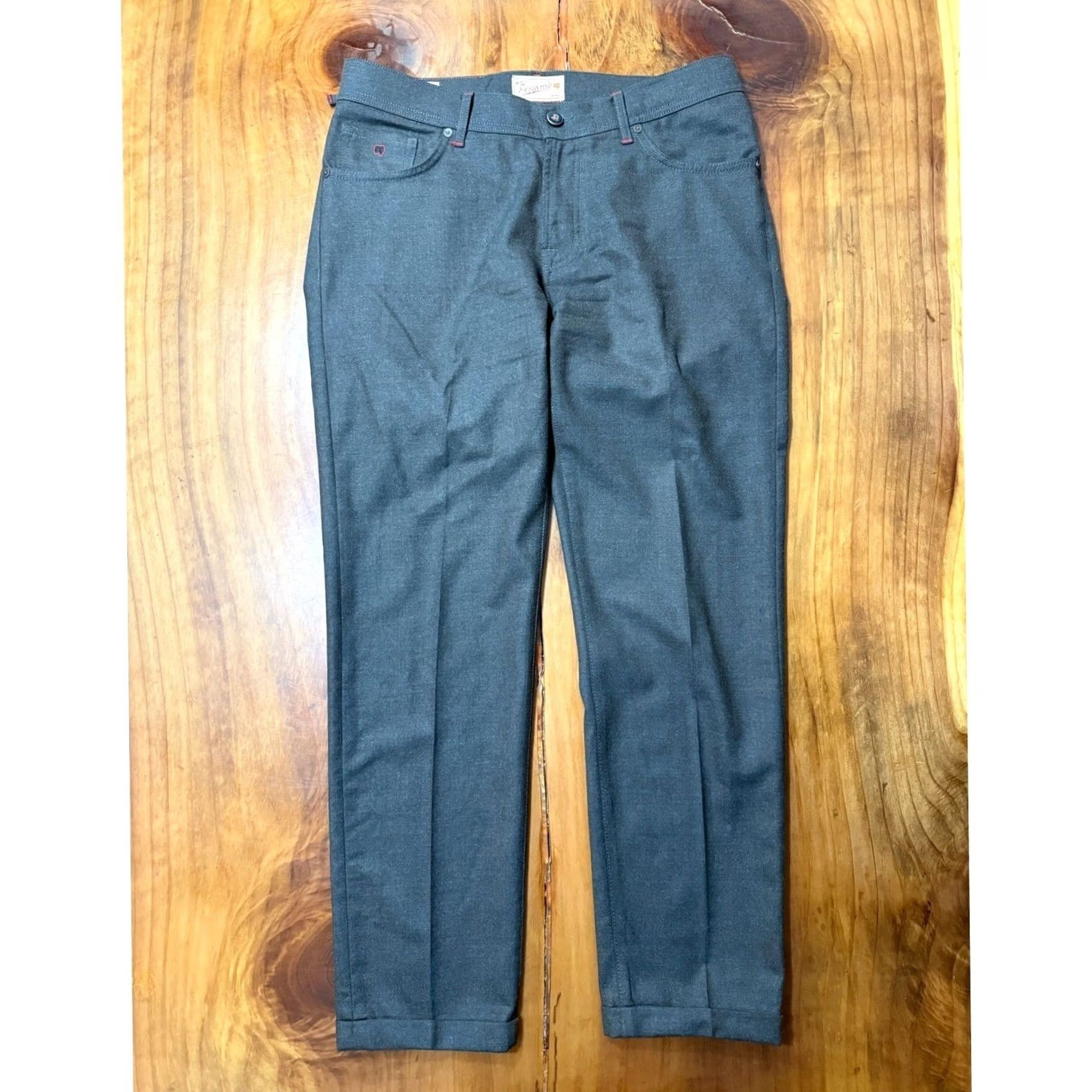 Vintage Marco Pescarolo Dress Pants Men 32 Gray Wool Inseam 29 48 32 x 29 K3-10 Size US 32 / EU 48 - 2 Thumbnail