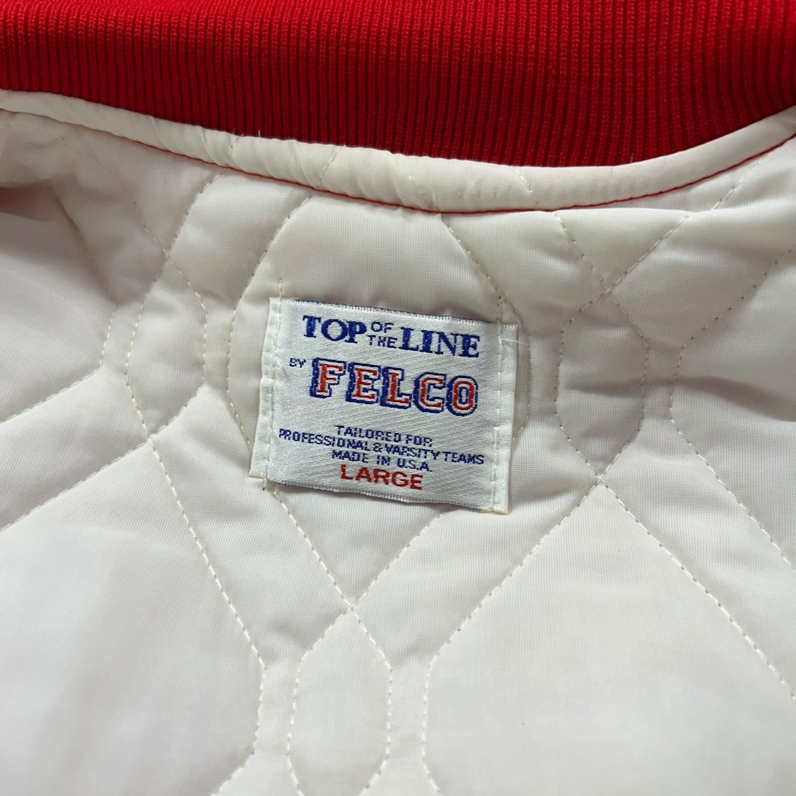 MLB VTG 90s PHILADELPHIA PHILLIES FELCO SATIN BOMBER JACKET Size US L / EU 52-54 / 3 - 7 Thumbnail