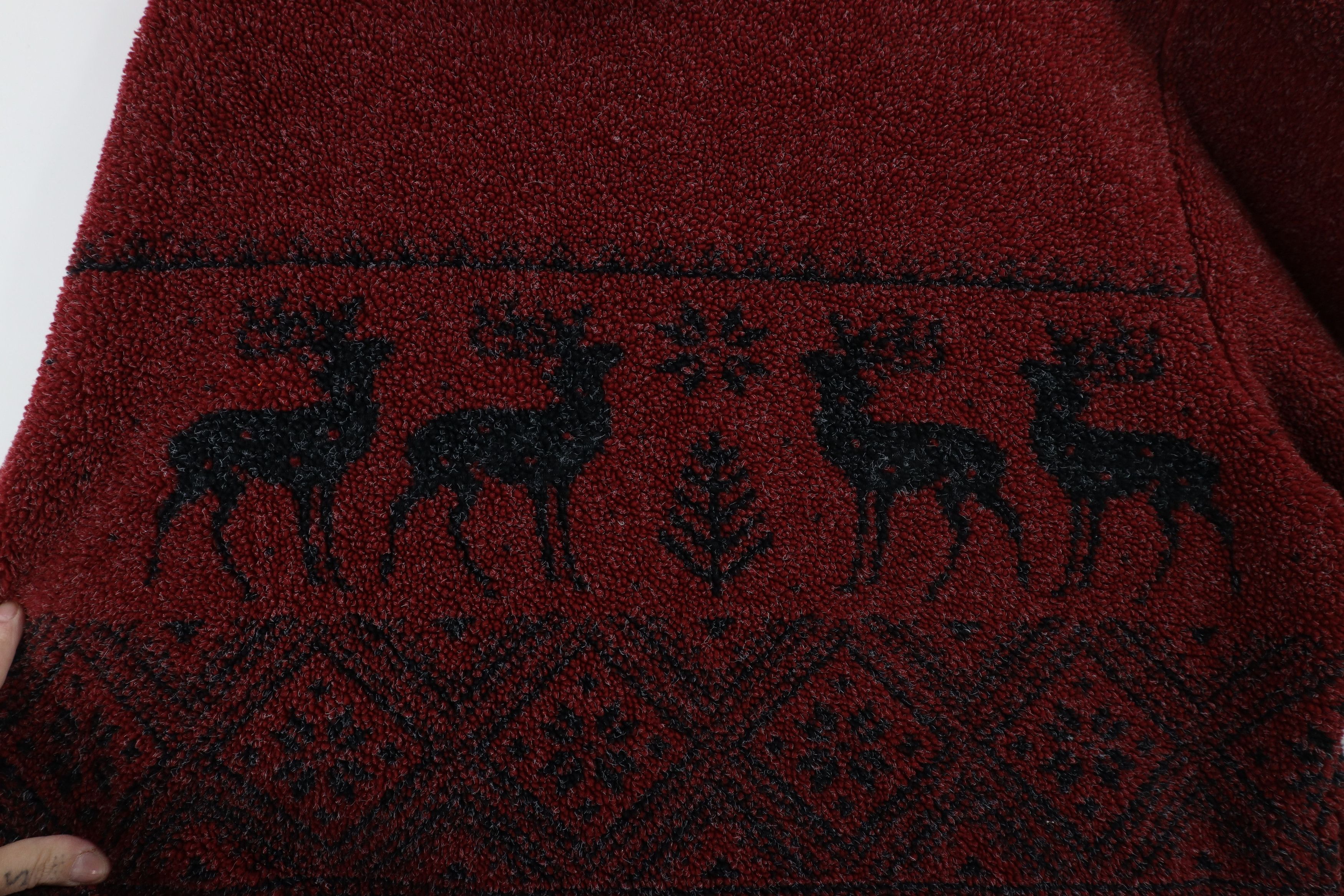 Vintage Vintage 90s Streetwear Fleece Reindeer Snowflake Sweater Size XXL / US 16-18 / IT 52-54 - 4 Thumbnail