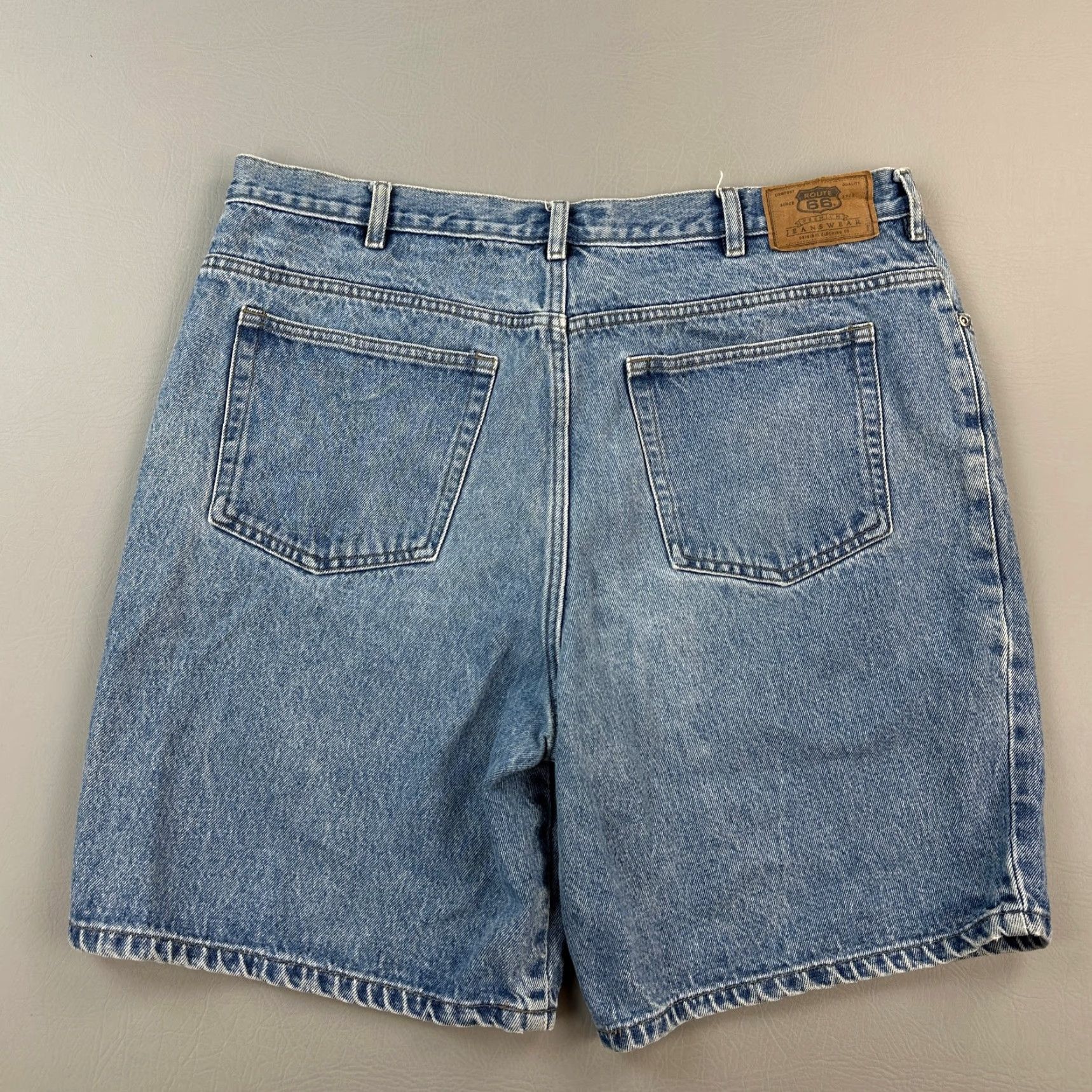 Route 66 Vintage Route 66 Shorts Mens 40 Stone Wash Denim Relaxed Fit Jorts Y2K Bermuda Casual 90s Mens Size US 40 / EU 56 - 5 Thumbnail