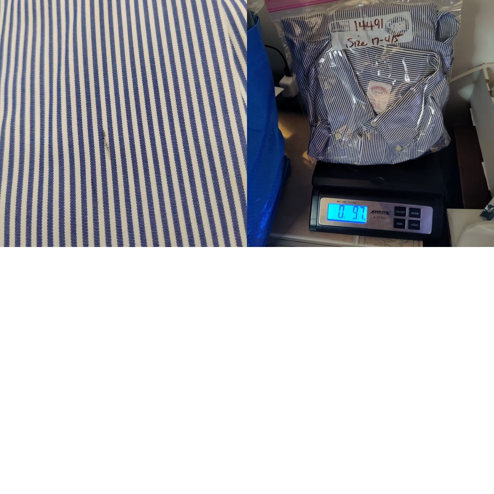 Brooks Brothers BROOKS BROTHERS 346 Non-Iron All-Cotton Blue Pinstripe Button Shirt Men 17-4/5 Regular Xl? No, keep accurate: 17-4/5 Size US XL / EU 56 / 4 - 10 Thumbnail