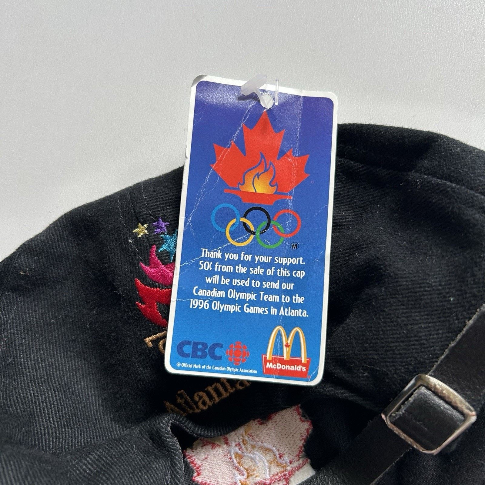 USA Olympics × Vintage Vintage 90s ATL Olympics Hat Strapback Hat Canada McDonald's Size ONE SIZE - 6 Thumbnail