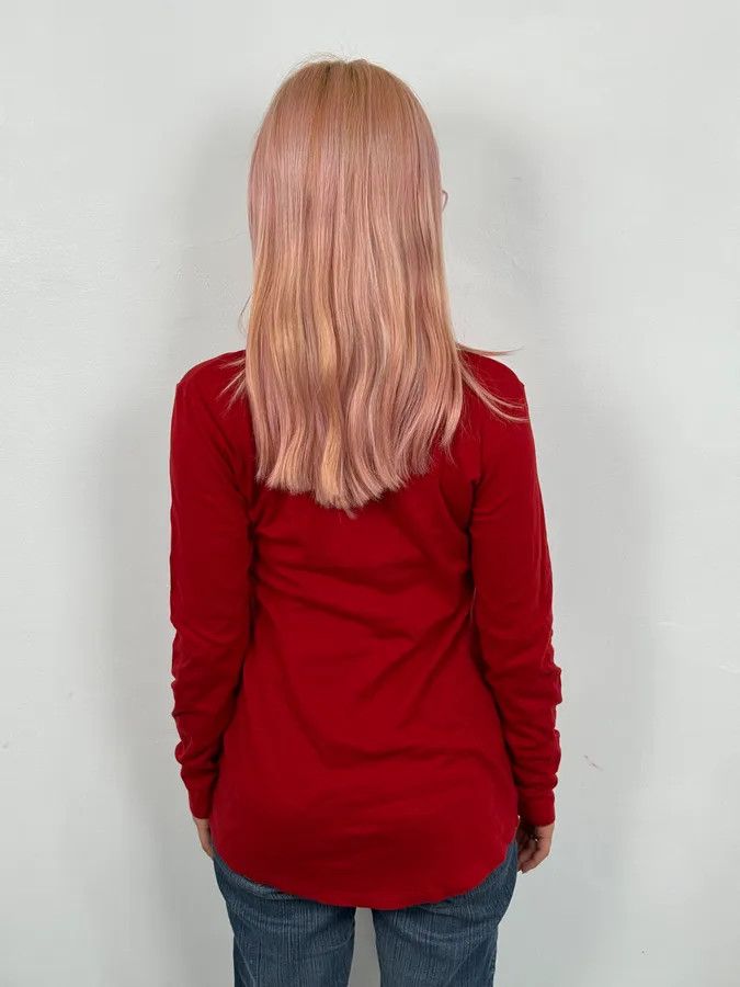 Balmain 2000s Balmain Red Buttoned Blouse Longsleeve T-Shirt Size S / US 4 / IT 40 - 3 Thumbnail