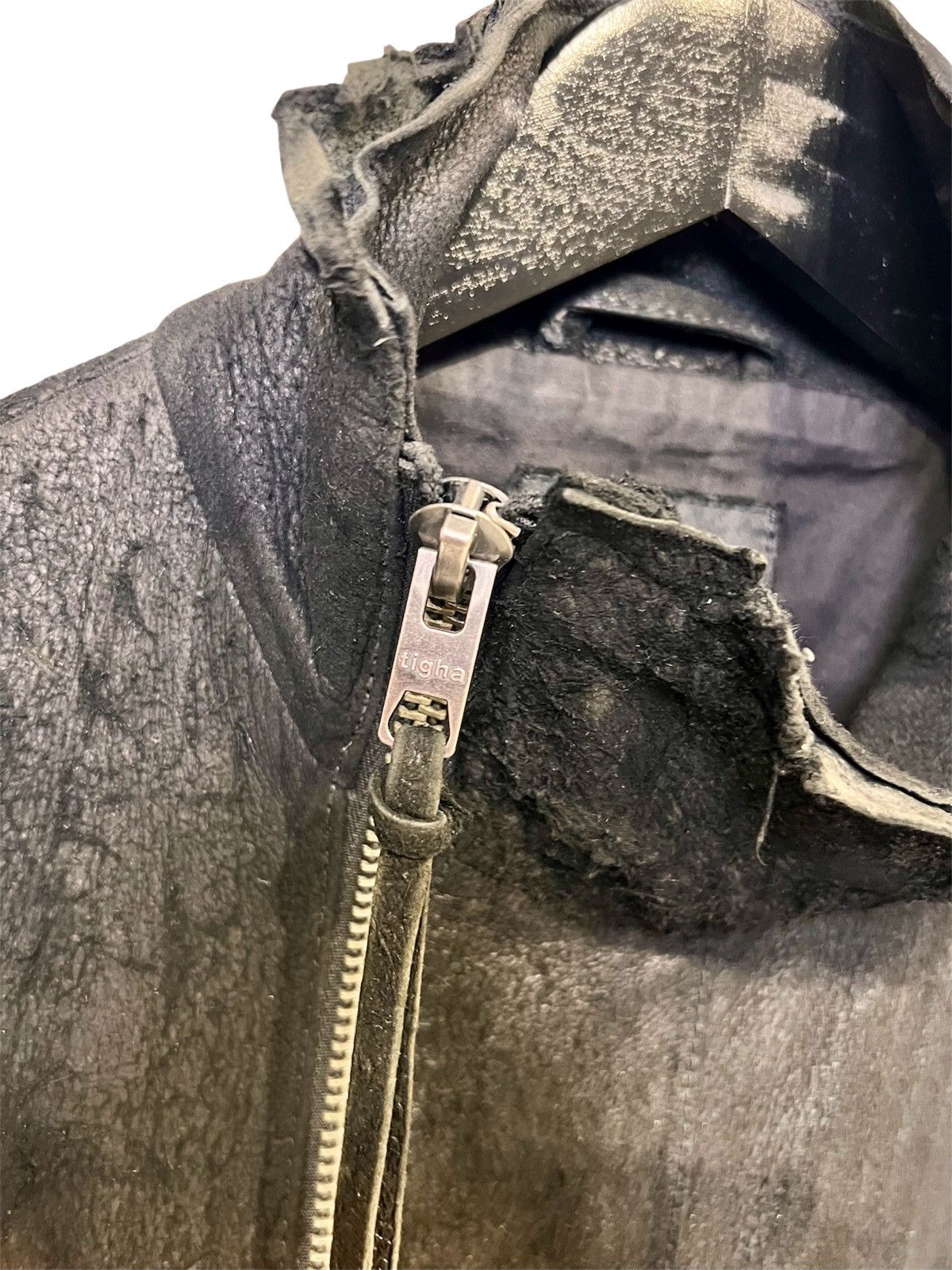 tigha Leather jacket made of crushed leather Size US XXL / EU 58 / 5 - 4 Thumbnail
