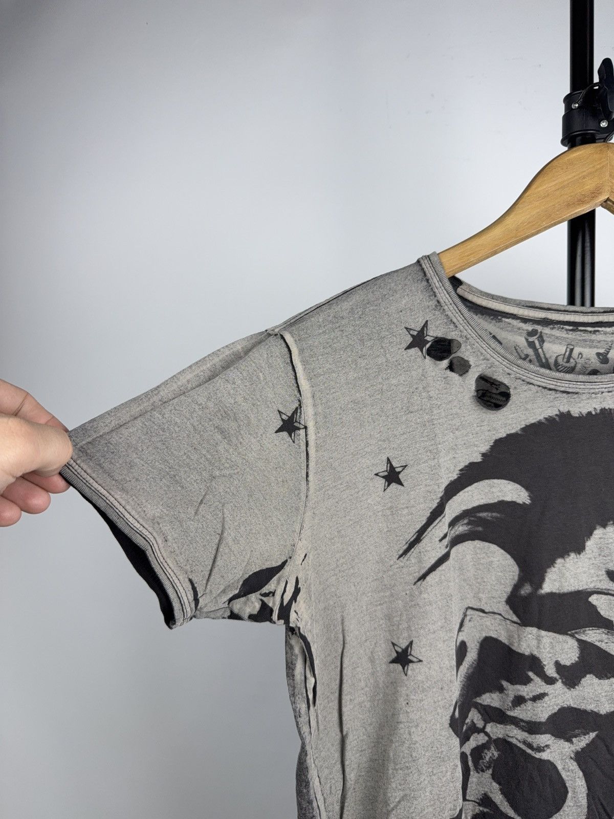 Diesel Y2K DIESEL Punk Rock Skull Distressed Graphic T-Shirt Grunge Size US S / EU 44-46 / 1 - 2 Thumbnail