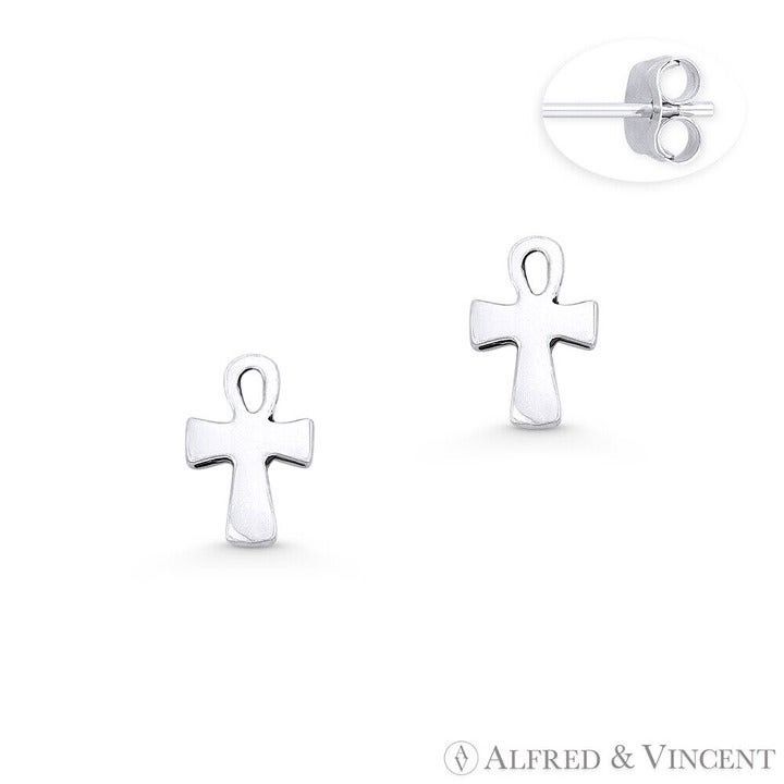 Other Egyptian Ankh Cross "Key-of-Life" Charm Stud Earrings Size ONE SIZE - 1 Preview