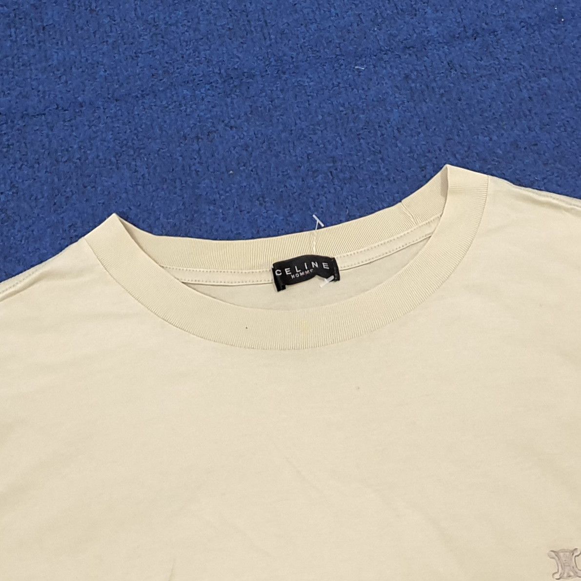 Celine Vintage Celine Homme Luxury Plain Tshirt C276N58 Size US M / EU 48-50 / 2 - 4 Thumbnail