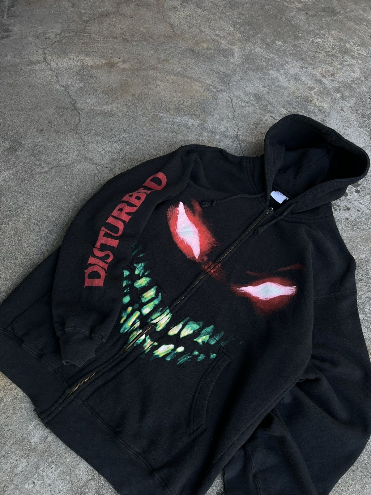 Band Tees Crazy Vintage Disturbed Zip Hoodie Big Logo Face Print 90s Size US L / EU 52-54 / 3 - 5 Thumbnail