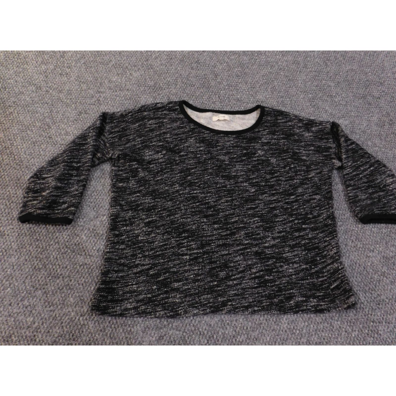 Madewell Madewell Sweater Pullover Geometric Knit Black M Women Raglan Open-Knit Long Sleeve Round Neck Stretch Logo Vintage No Size M / US 6-8 / IT 42-44 - 5 Thumbnail