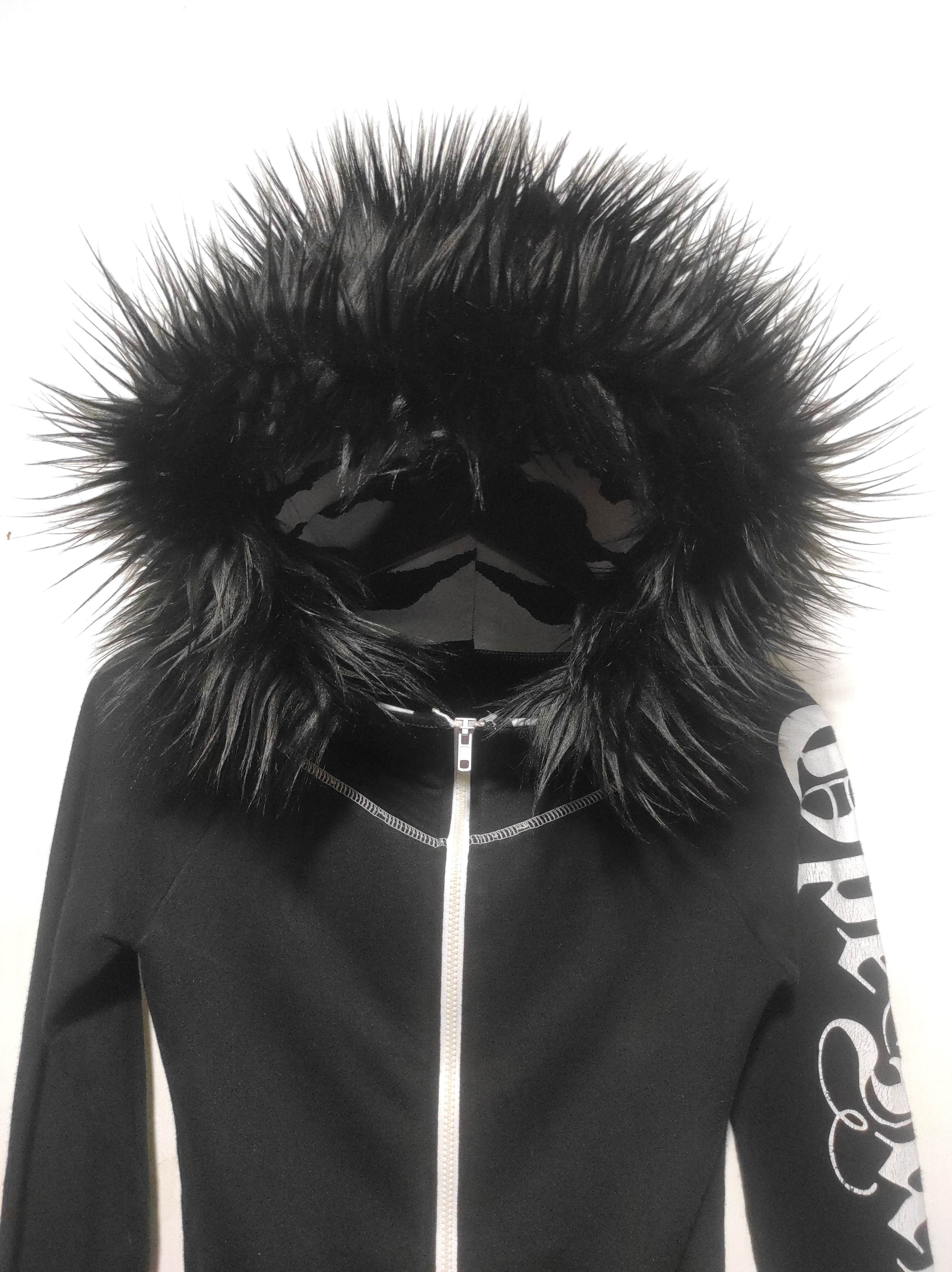 14th Addiction Open Mine Skull Zipper Fur Hoodie LGB IfSixWasNine style Size US XXS / EU 40 - 3 Thumbnail
