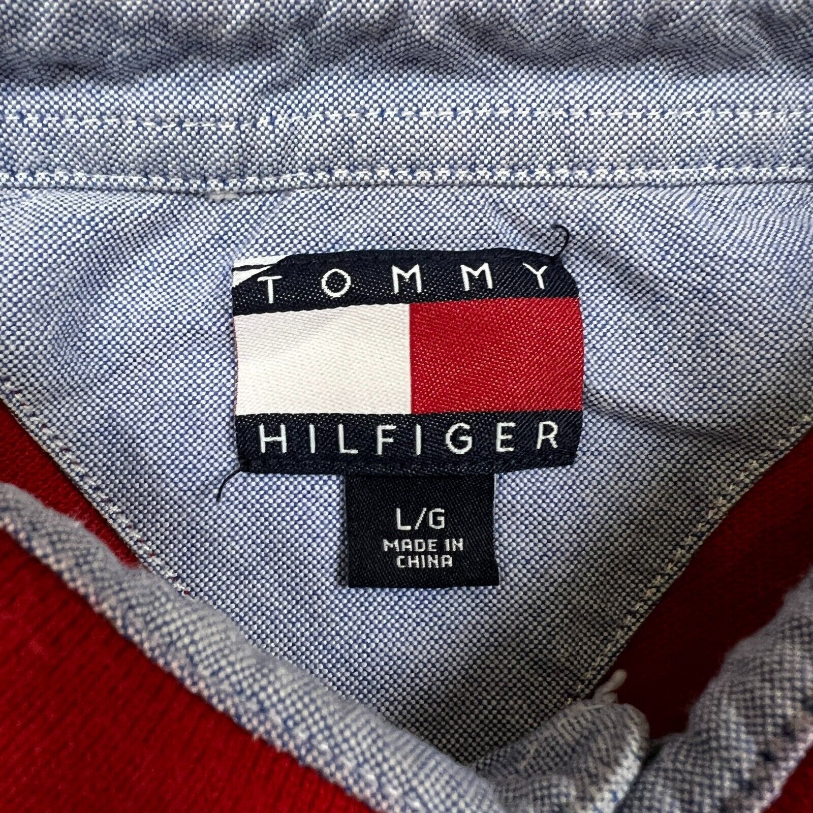 Tommy Hilfiger × Vintage Tommy Hilfiger Shirt Large Tommy Flag Short Sleeve Polo Size US L / EU 52-54 / 3 - 4 Thumbnail