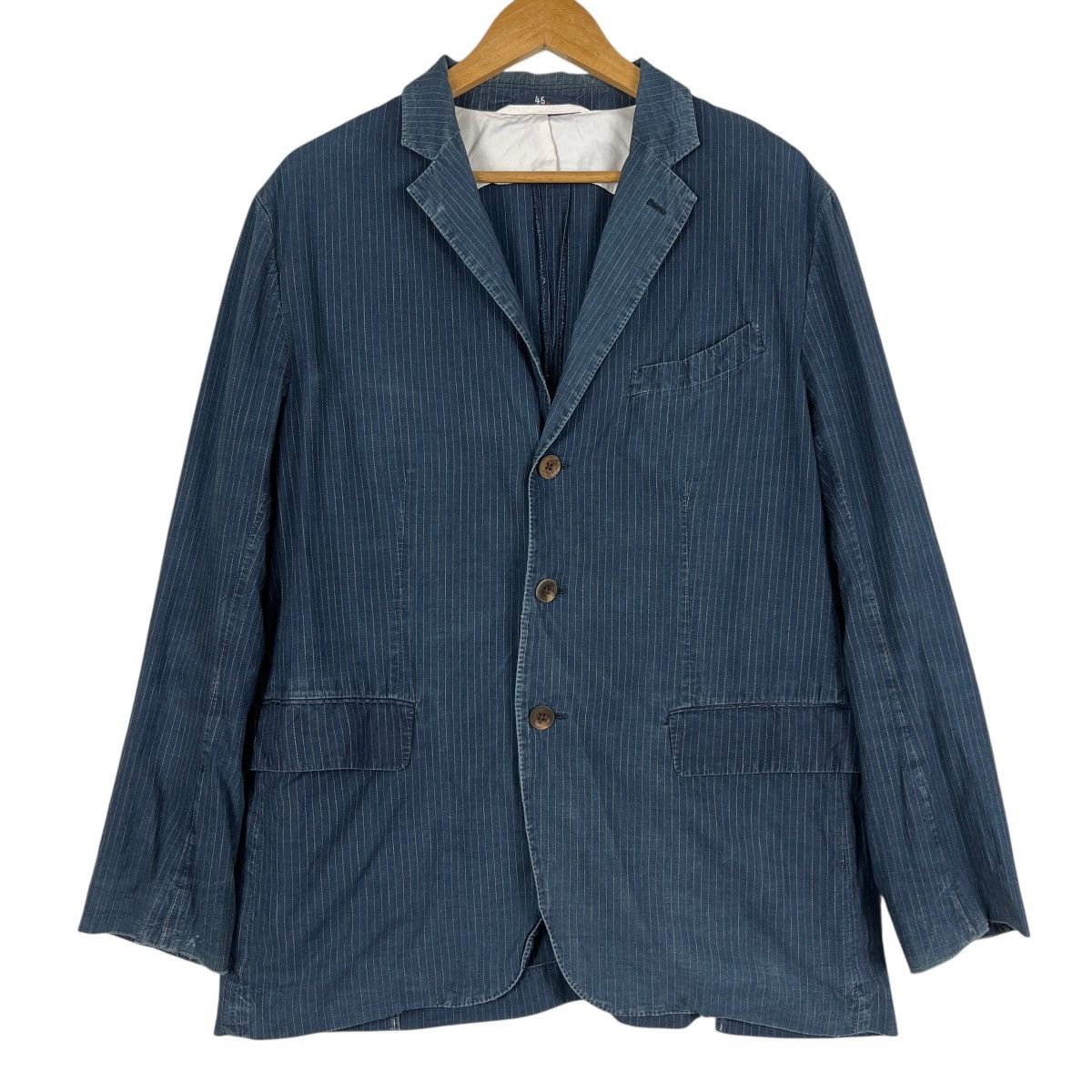 45rpm Hikory Stripe Indigo Lazer Jacket Made In Japan