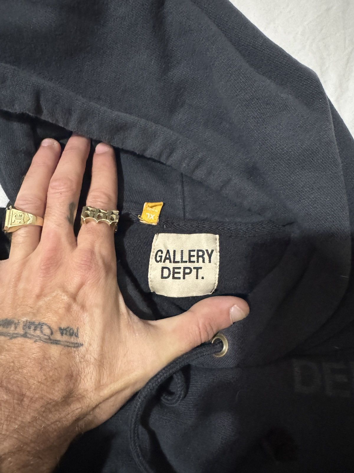 Gallery Dept. Washed black heavy hoodie Size US XL / EU 56 / 4 - 4 Thumbnail