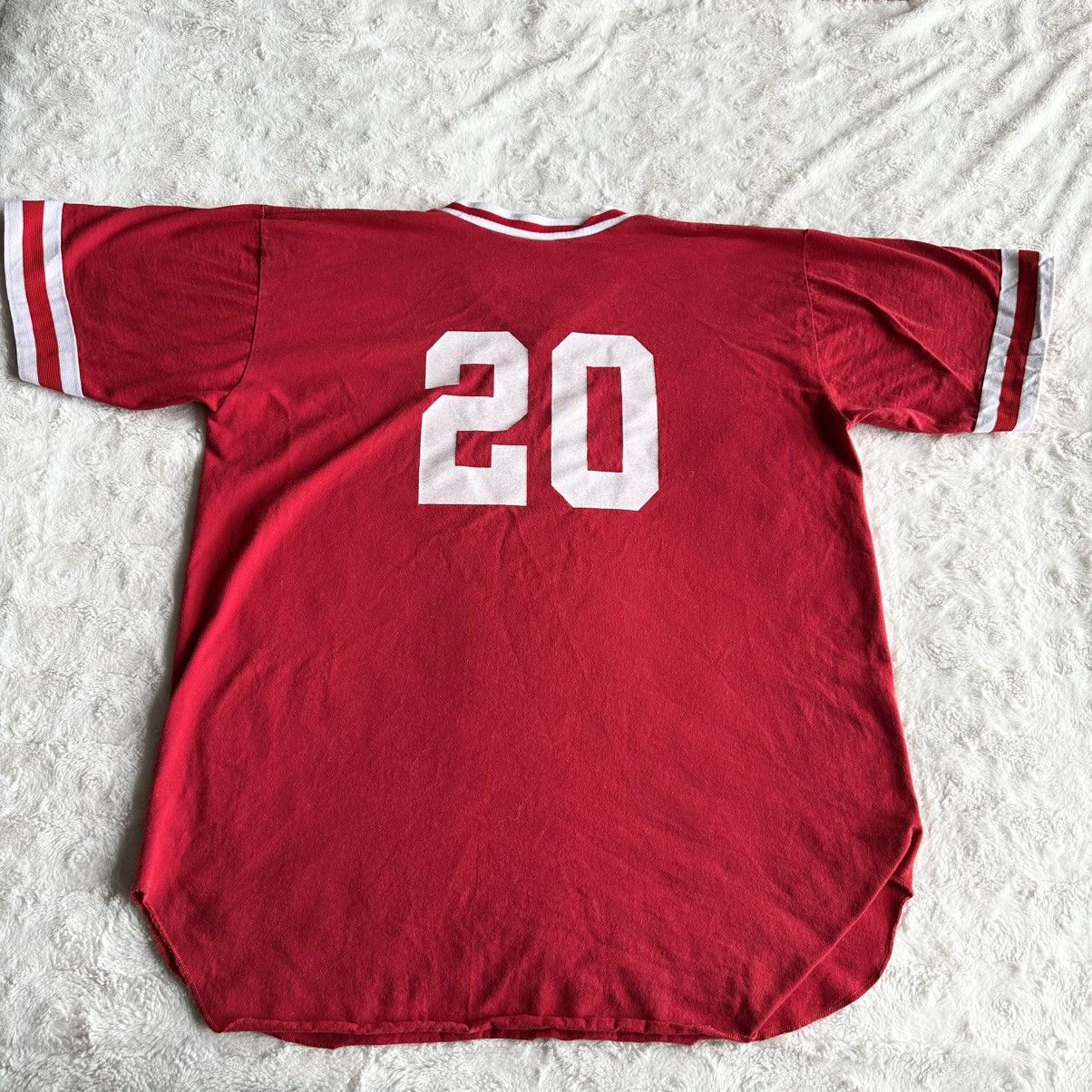 Other Vintage Baseball Jersey Shirt Mens XL Red Flame Washington Size US XL / EU 56 / 4 - 3 Thumbnail