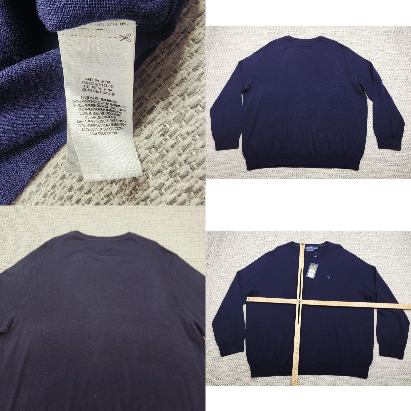 Polo Ralph Lauren Polo Ralph Lauren Sweater Mens 2XB Wool Crewneck Pullover NWT Blue Big & Tall Size US XXL / EU 58 / 5 - 8 Thumbnail