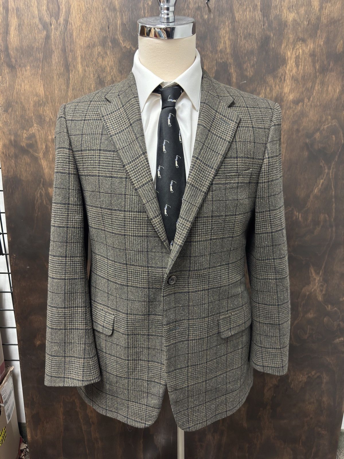 Hickey Freeman HICKEY FREEMAN Cashmere Blend Multi Check Jacket Size 42 L Size 42L - 1 Thumbnail