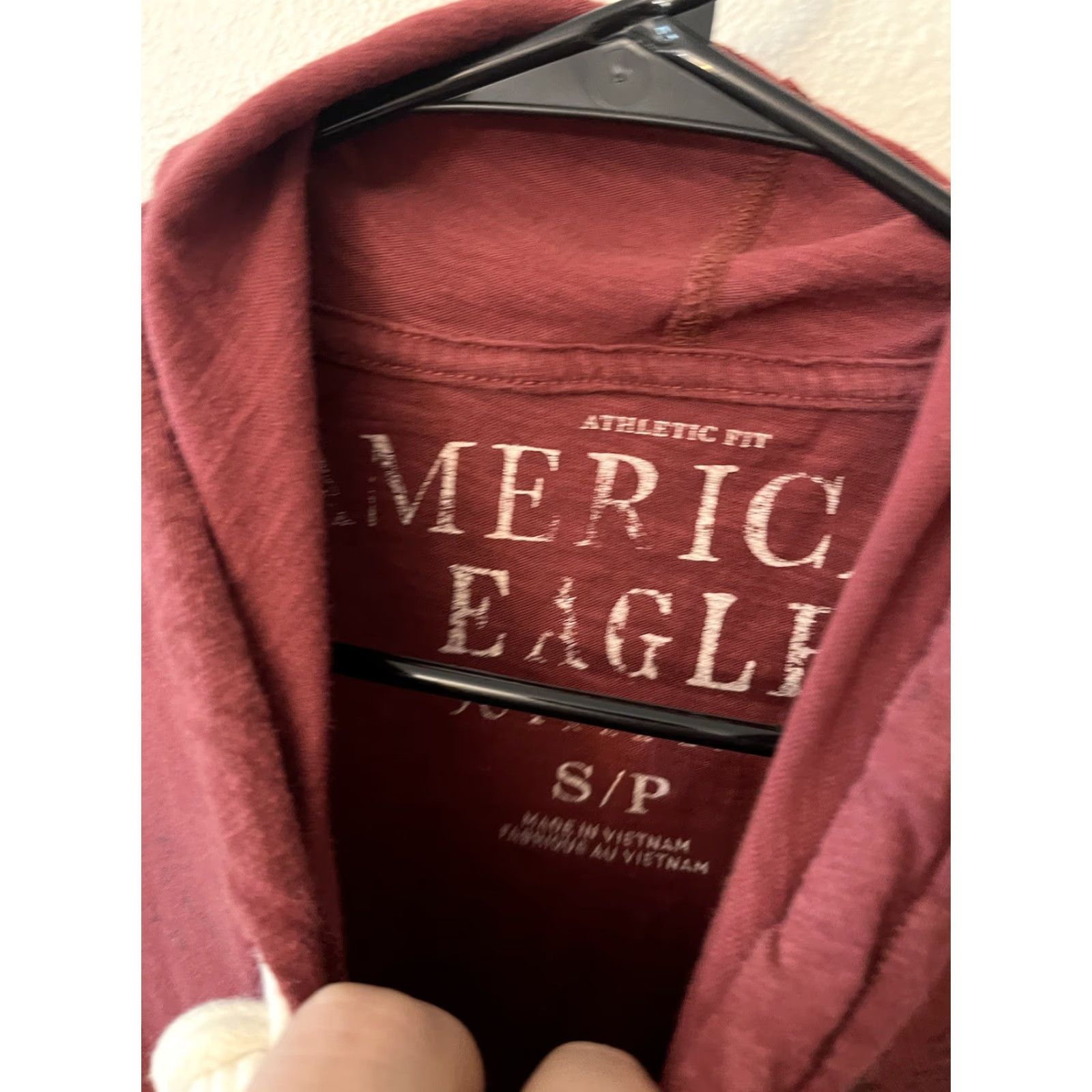Vintage American Eagle Hoodie Men S Y2K Spellout Logo Lightweight Pinkman Skater Red Front Logo Pullover Classic Outdoor Knitting Sweatshirt Men Size US S / EU 44-46 / 1 - 2 Thumbnail