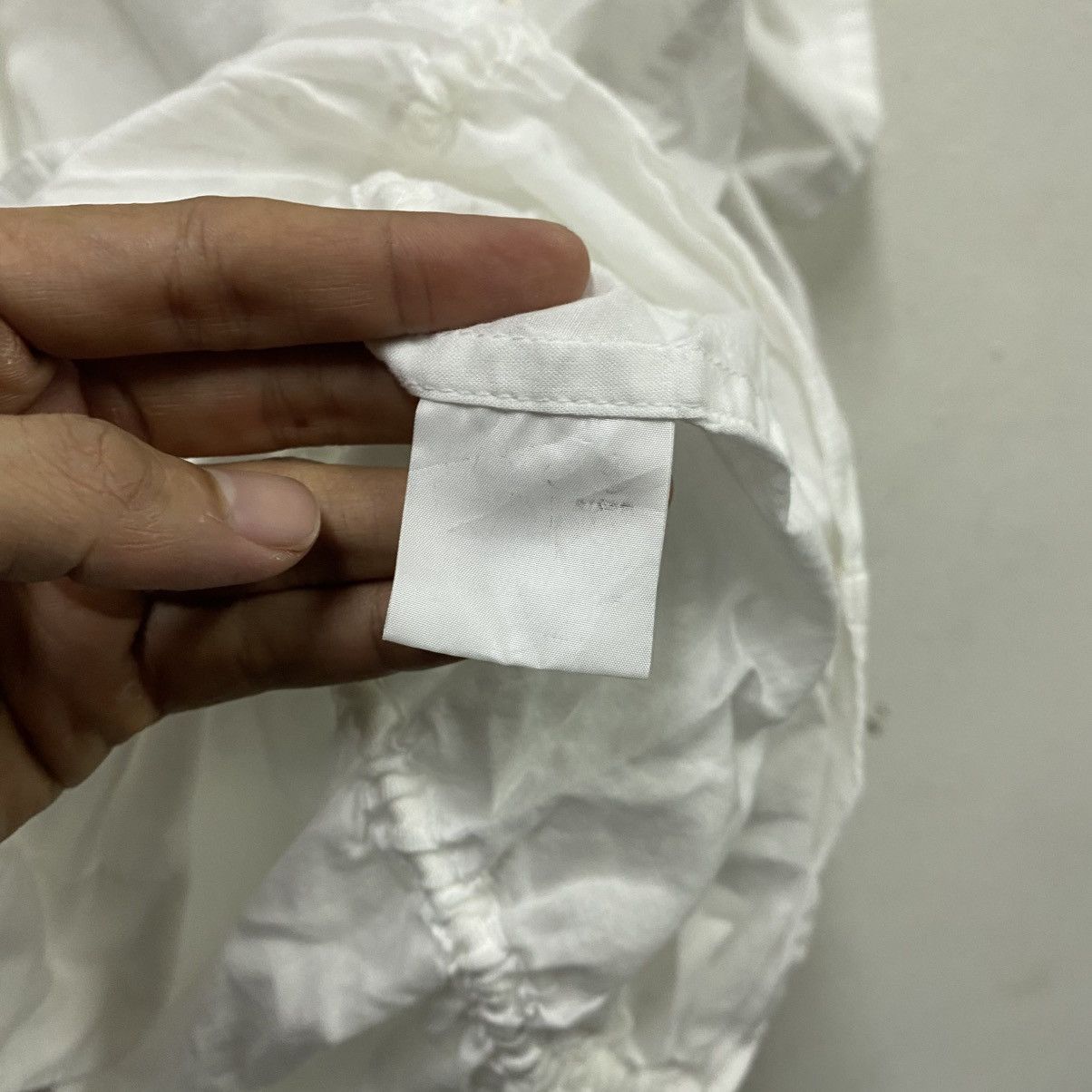Issey Miyake Issey Miyake White Ruched Button-Up Shirt Size M / US 6-8 / IT 42-44 - 13 Thumbnail