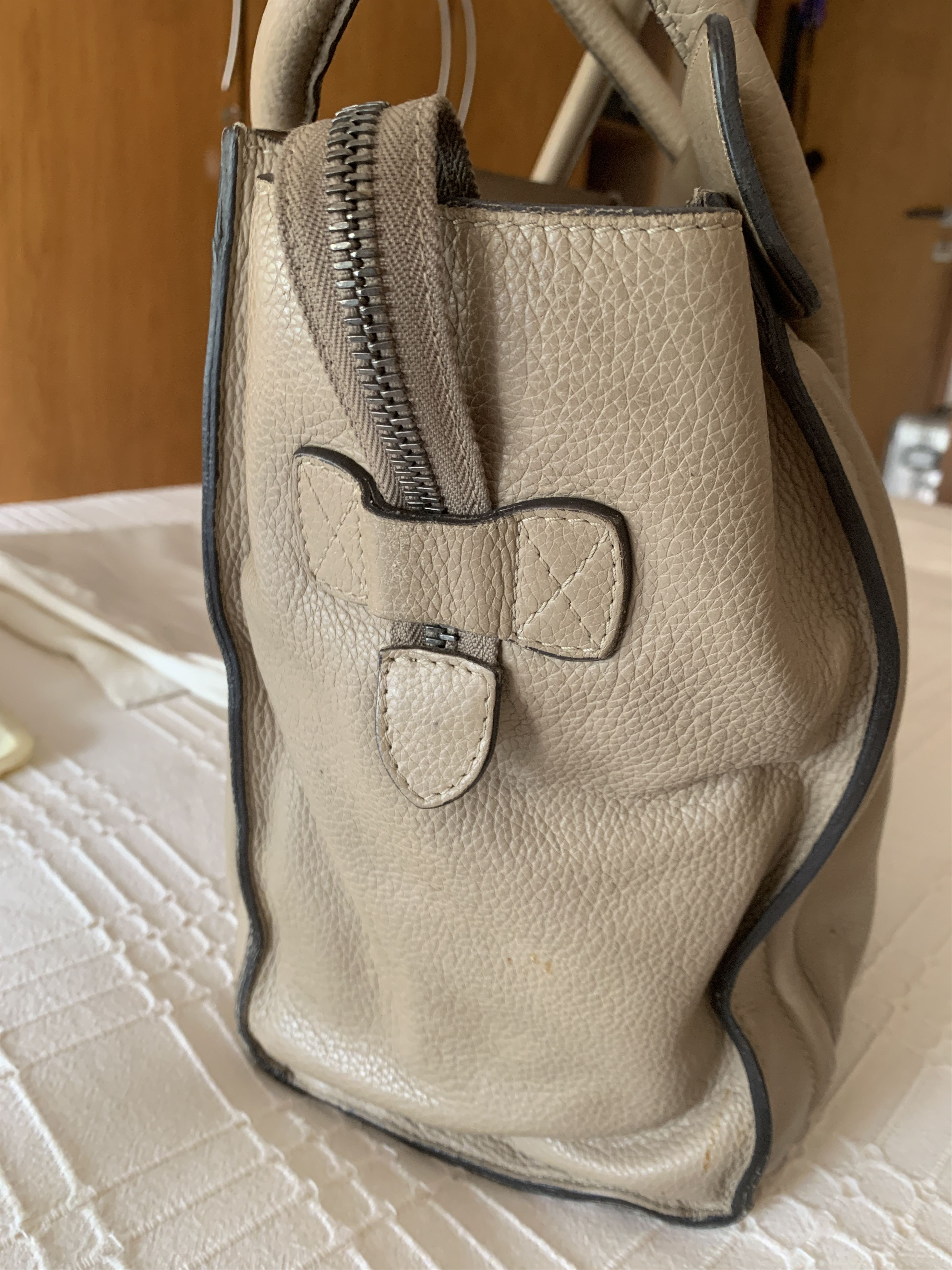 Celine CELINE MINI LUGGAGE TAUPE LEATHER Size ONE SIZE - 6 Thumbnail