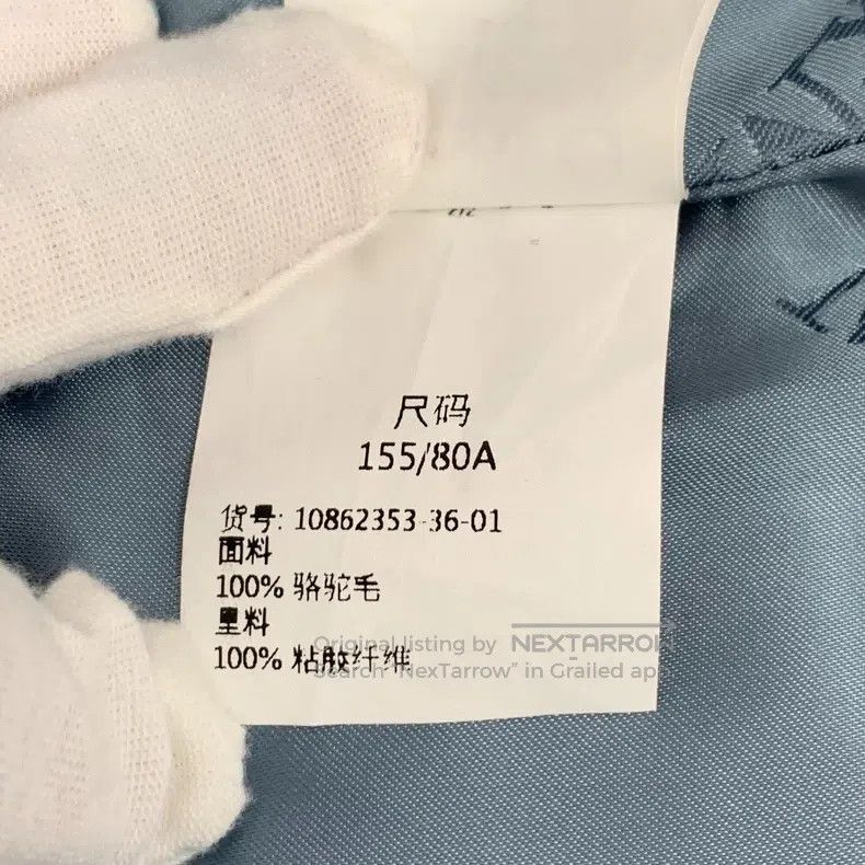 Other Max Mara Blue Camel Hair Hooded Belted Long-Sleeve Coat Size XS / US 0-2 / IT 36-38 - 7 Thumbnail