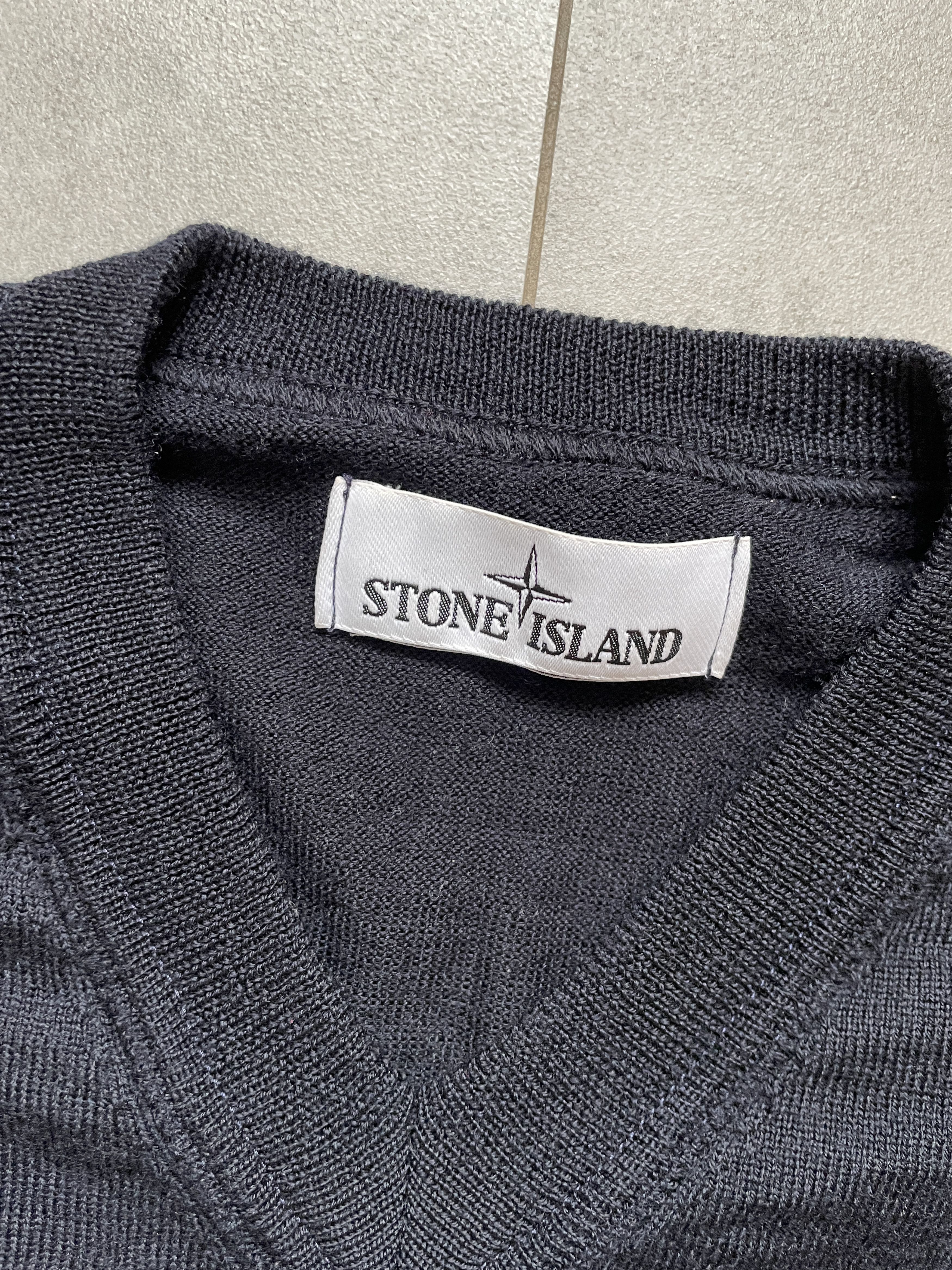 Stone Island STONE ISLAND BLACK 100% WOOL SWEATER Size US L / EU 52-54 / 3 - 2 Thumbnail