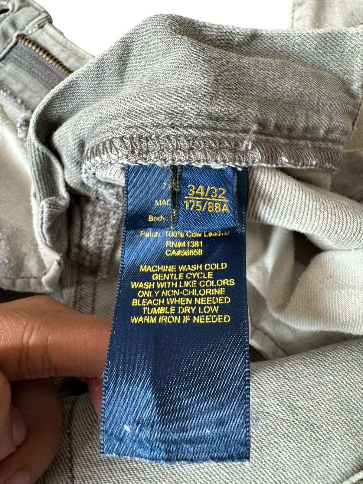 If Six Was Nine Vintage Polo Ralph Lauren Dirty Jeans Varick Slim Size US 34 / EU 50 - 20 Thumbnail