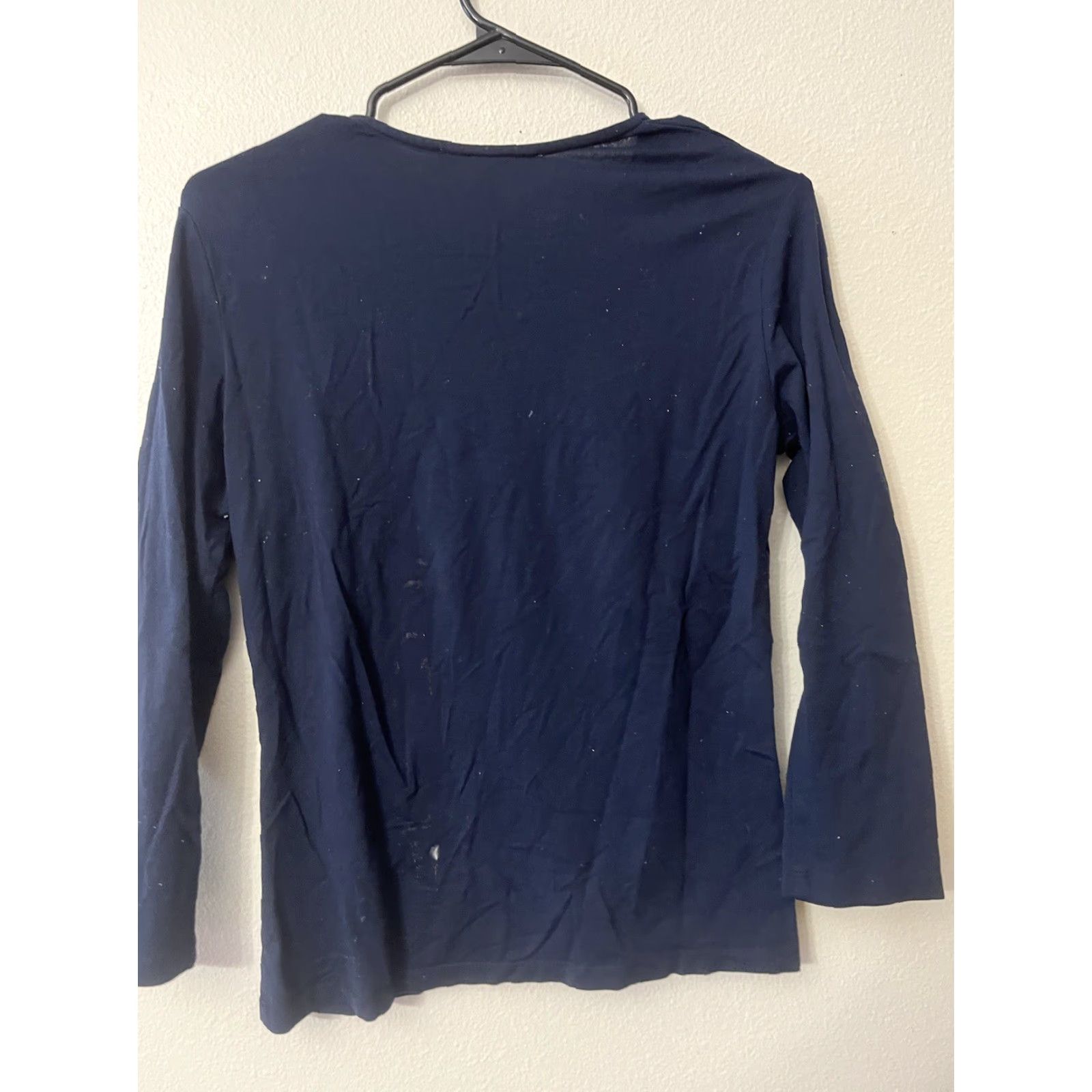Theory THEORY Womens Blue Cotton Cardigan Sweater Regular Large Long Sleeve Size L / US 10 / IT 46 - 2 Thumbnail